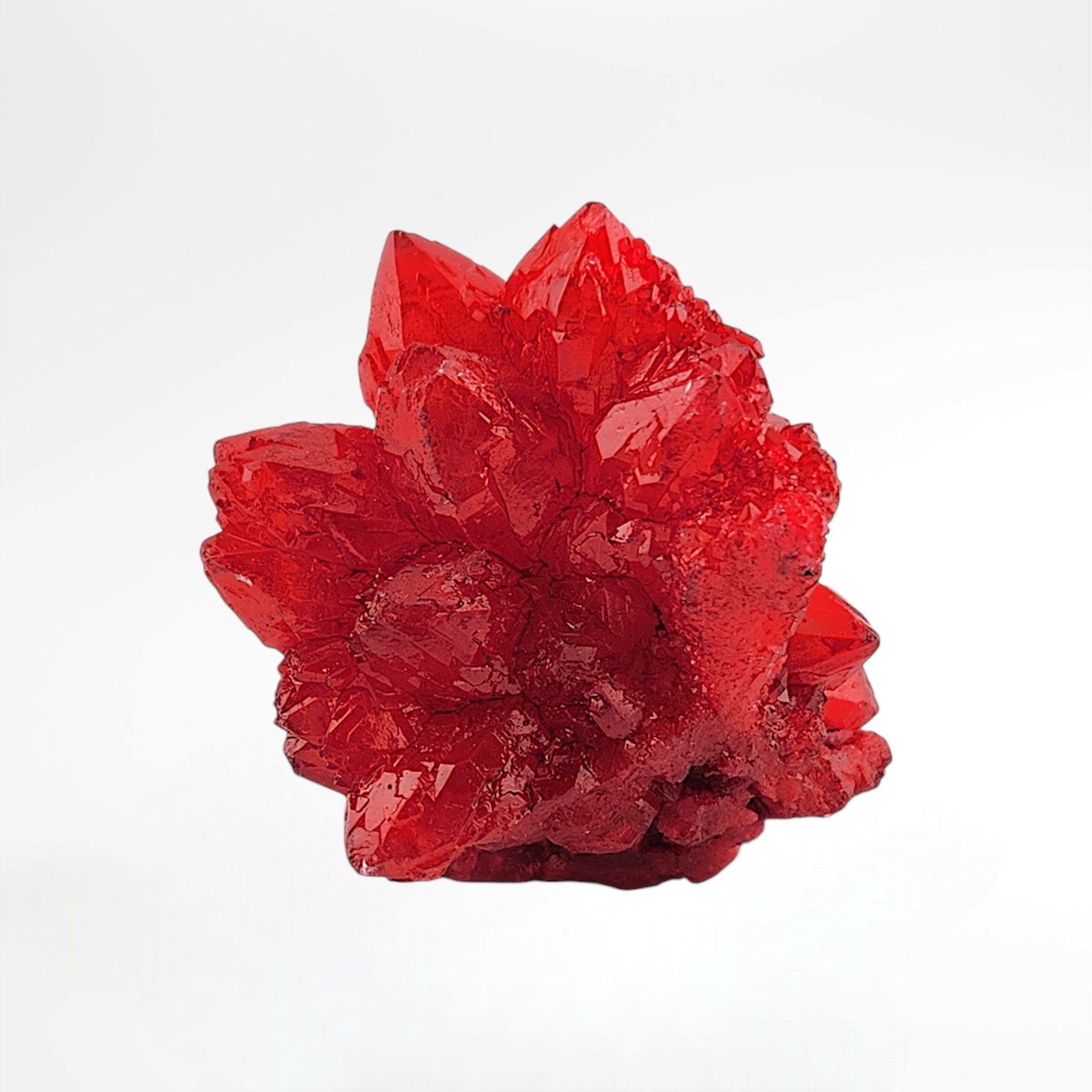 Red Dyed Quartz Cluster