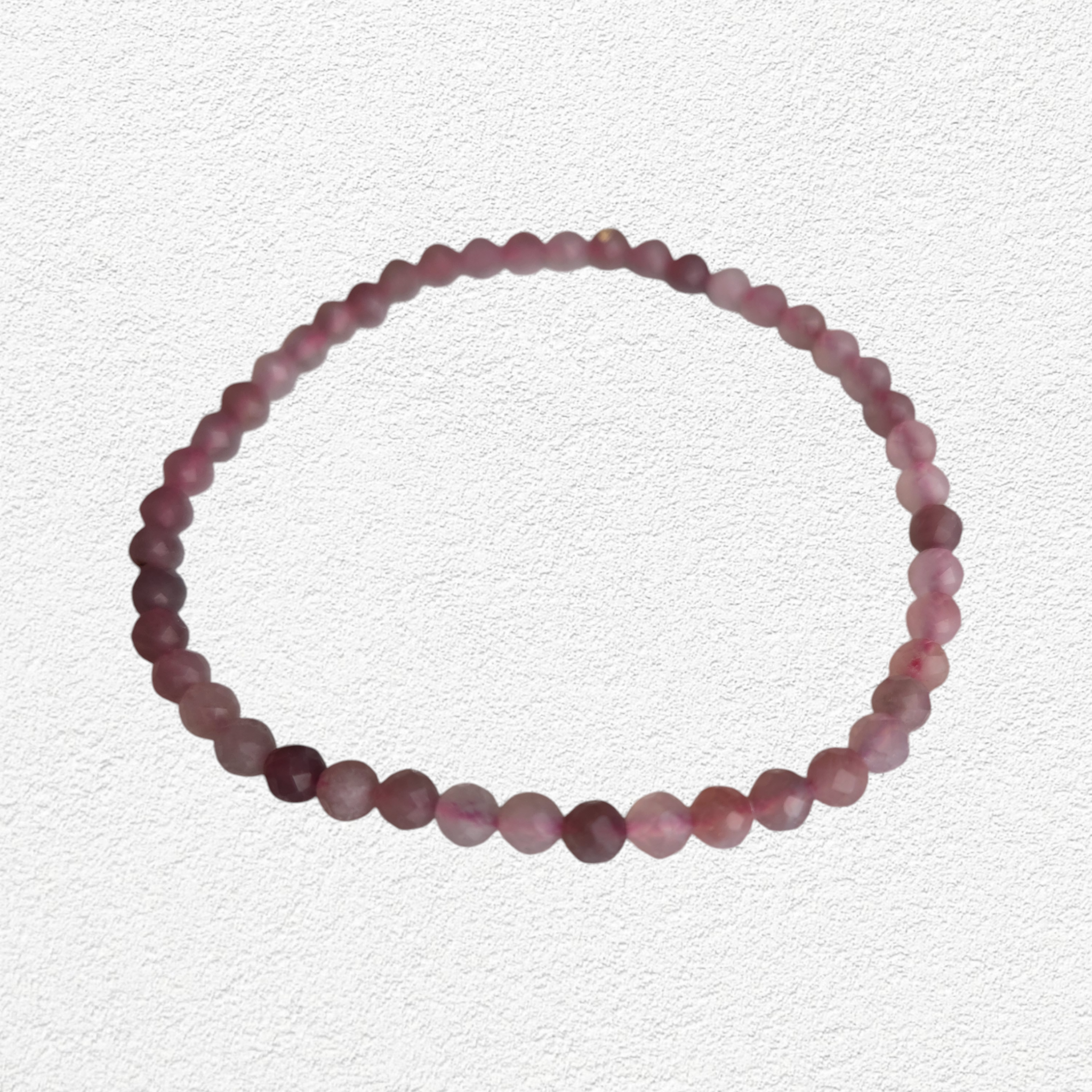 Lavender Rose Quartz Bracelet - 4mm faceted bead