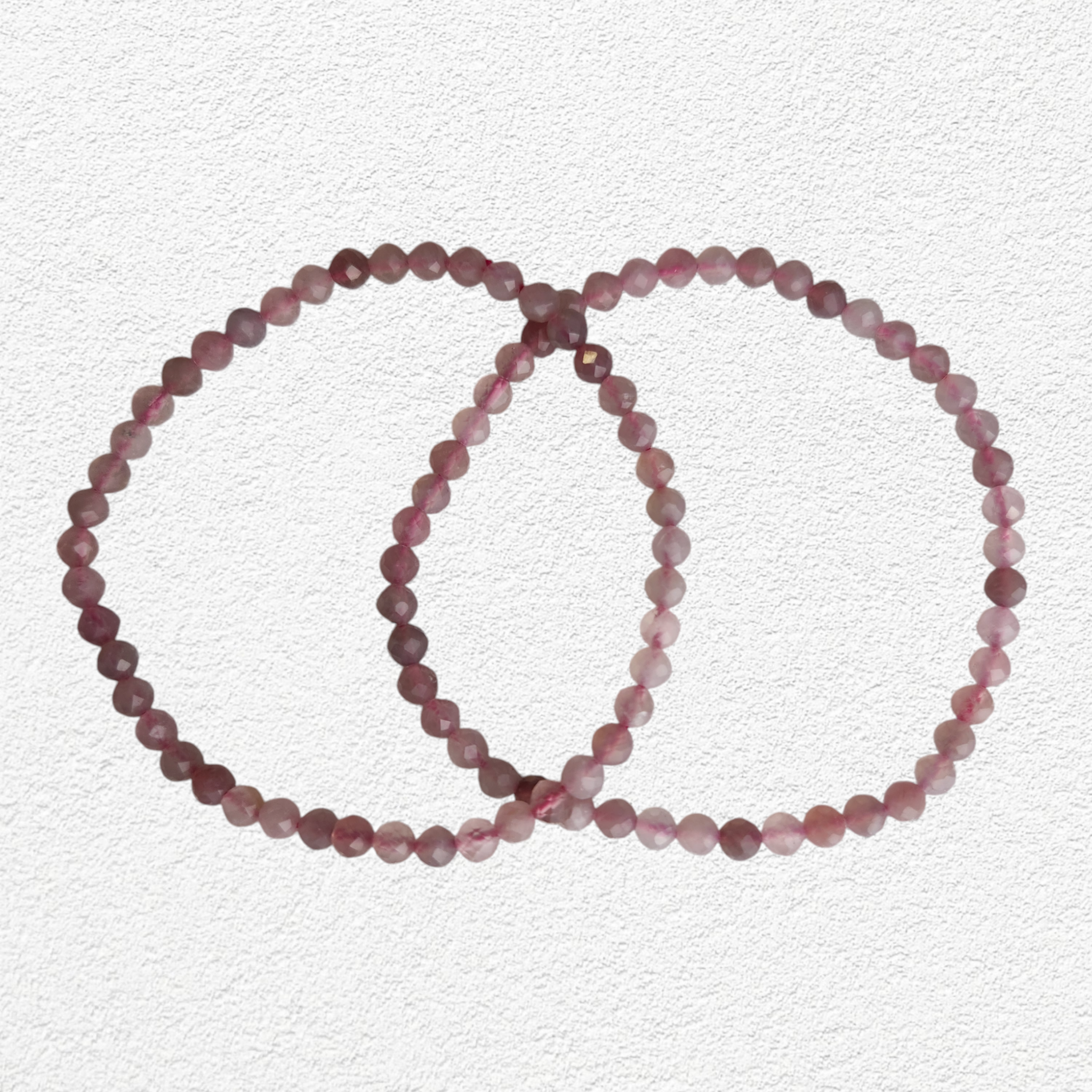 Lavender Rose Quartz Bracelet - 4mm faceted bead