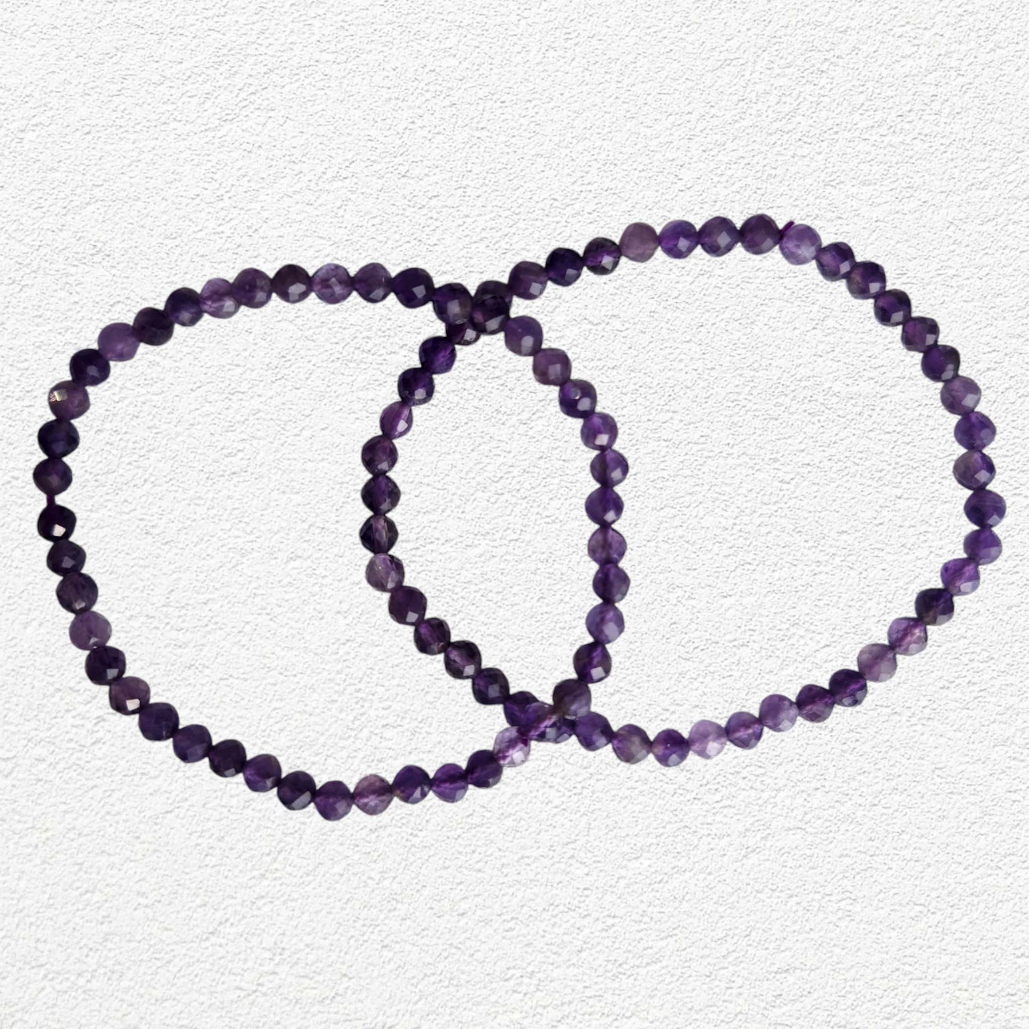 Amethyst Bracelet - 4mm faceted bead
