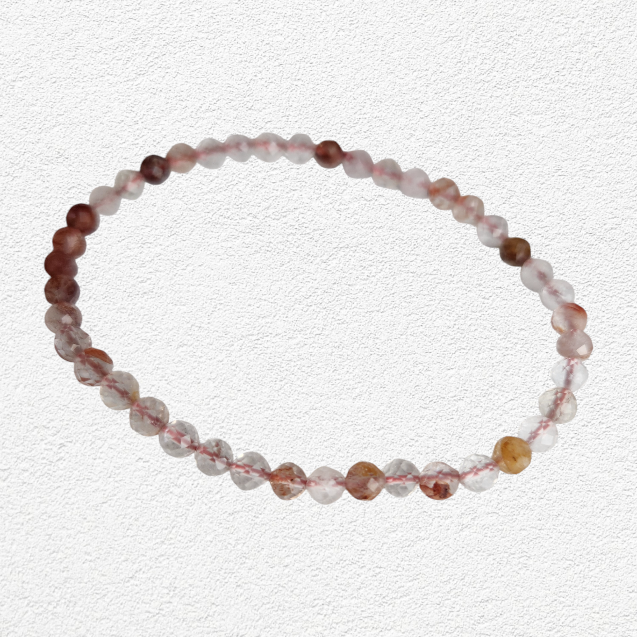 Fire Quartz Bracelet - 4mm faceted bead