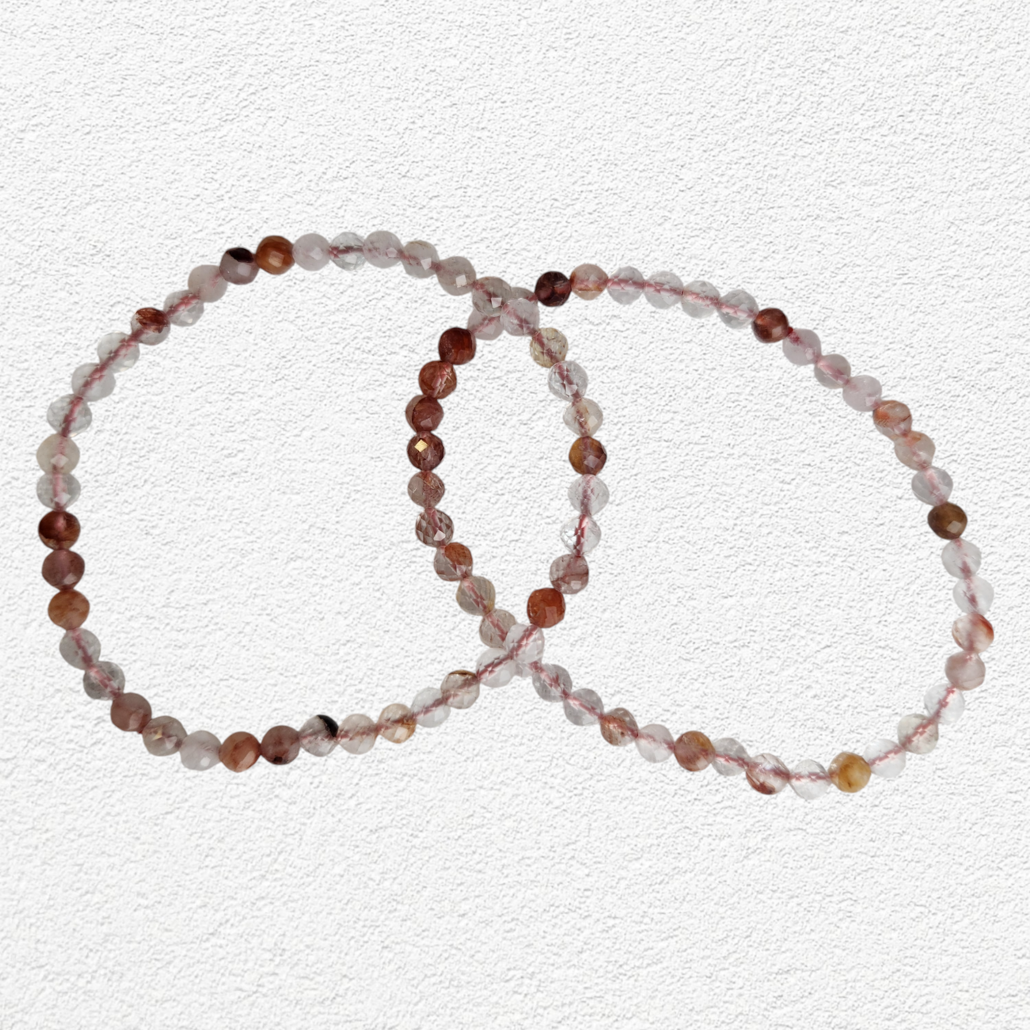 Fire Quartz Bracelet - 4mm faceted bead