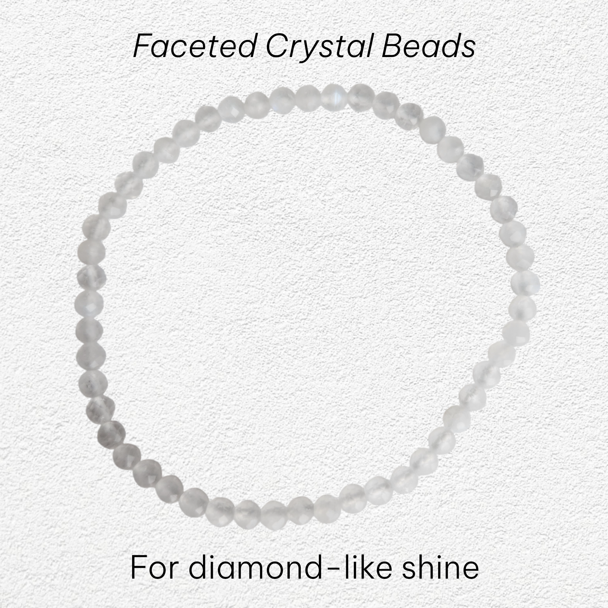 Moonstone Bracelet - 4mm faceted bead