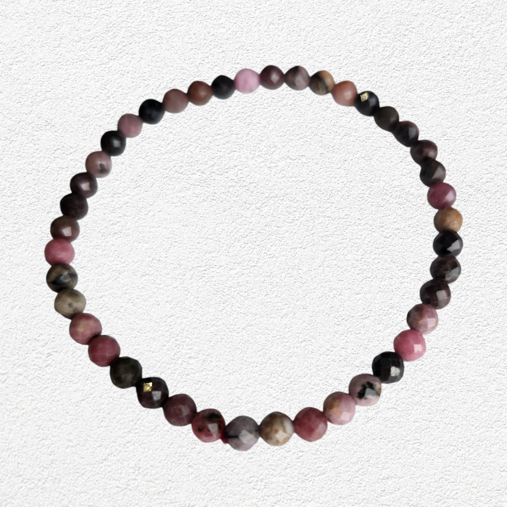 Rhodonite Bracelet - 4mm faceted bead
