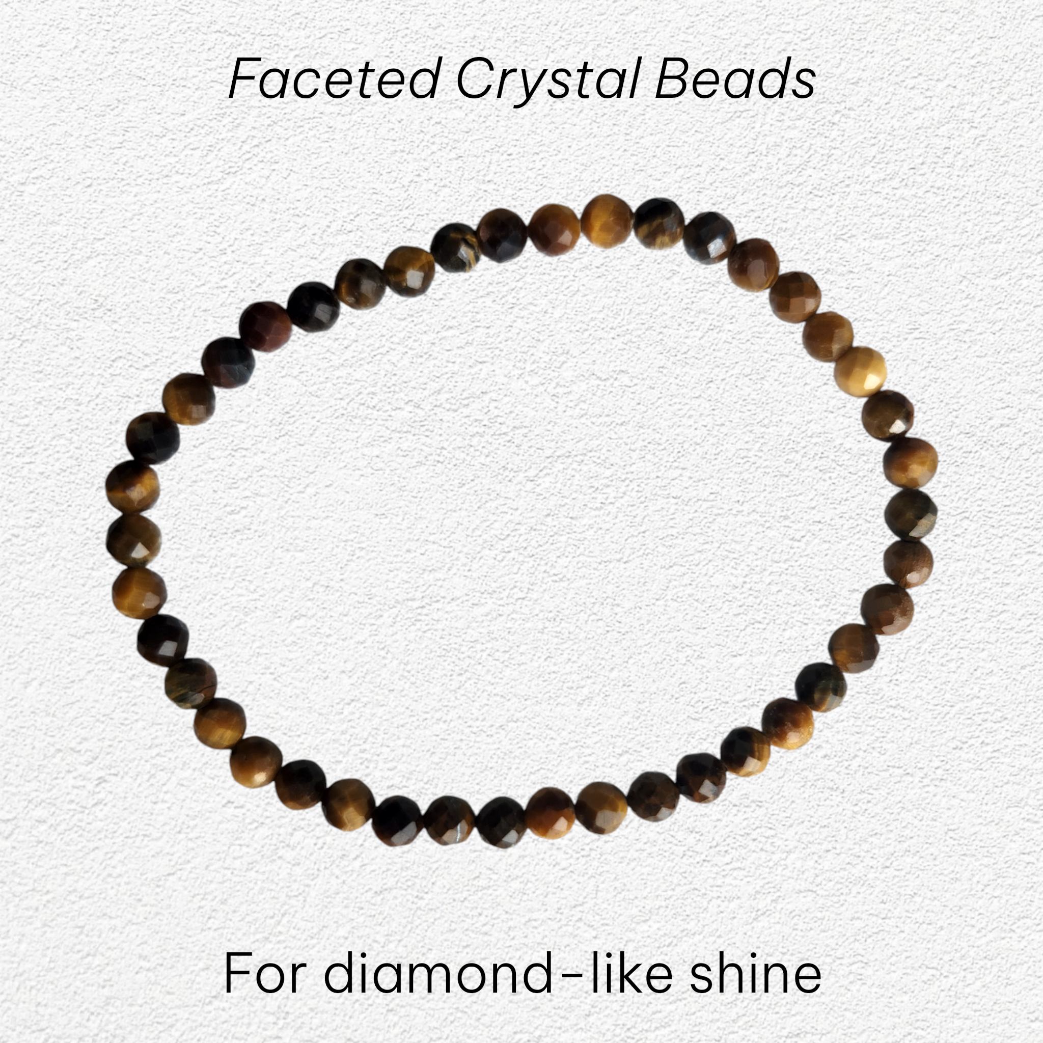 Tigers Eyes Bracelet - 4mm faceted bead