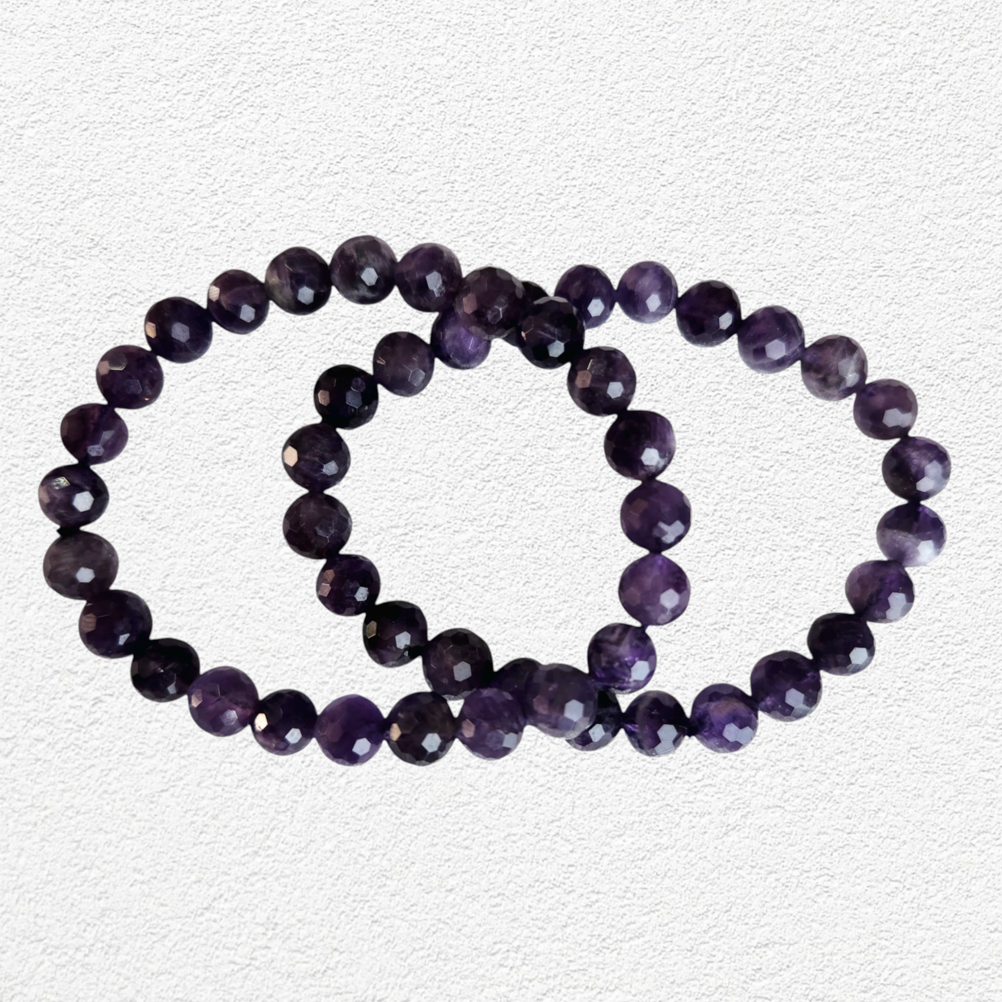 Amethyst Bracelet - 8mm faceted bead
