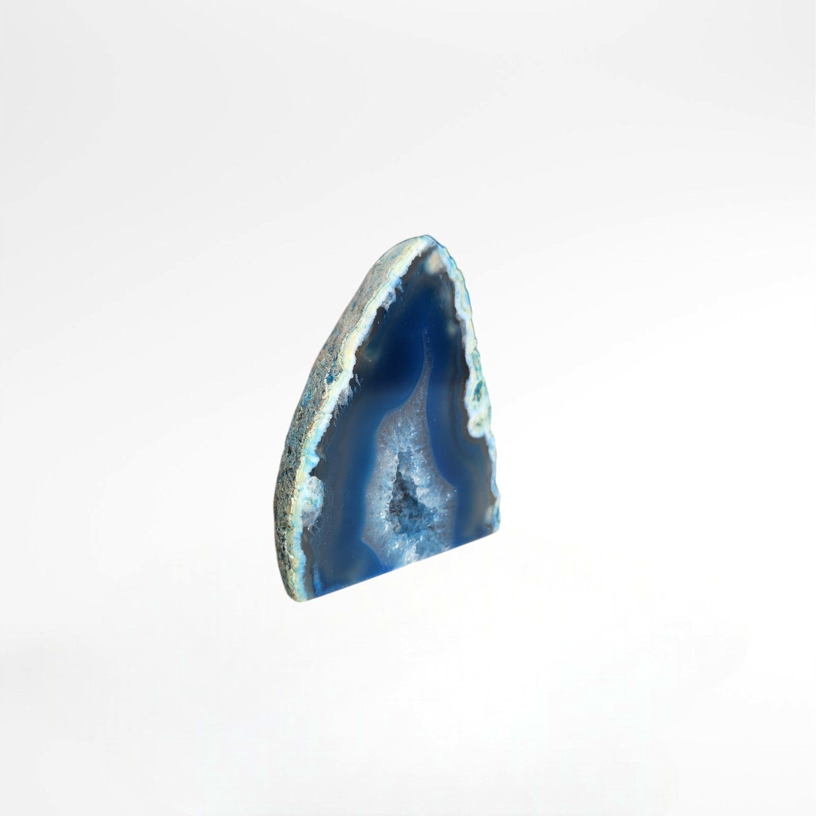 Dyed Blue Agate Polished Geode