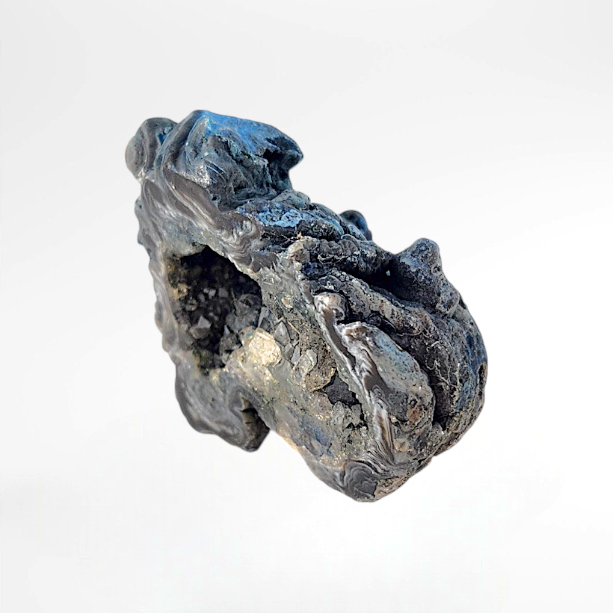 Dyed Blue Moroccan geode Half