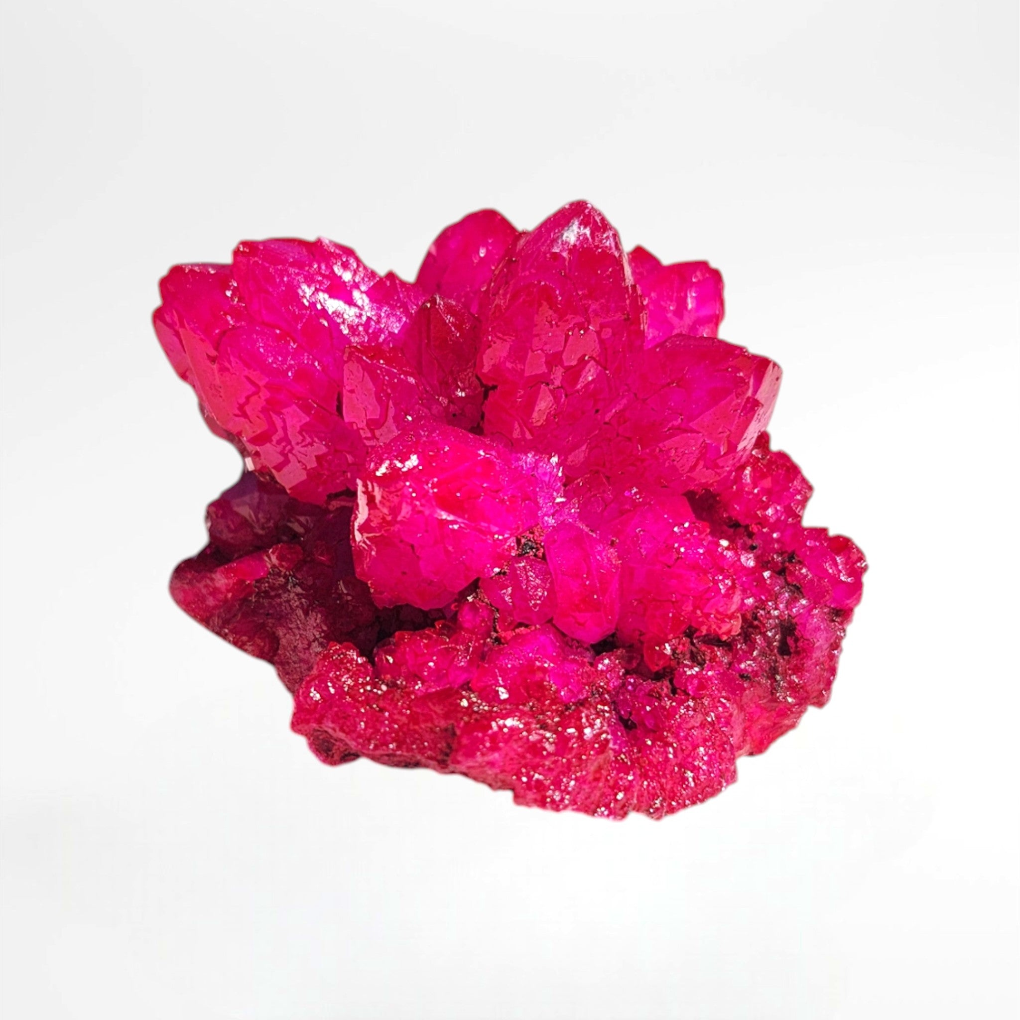 Pink Dyed Quartz Cluster