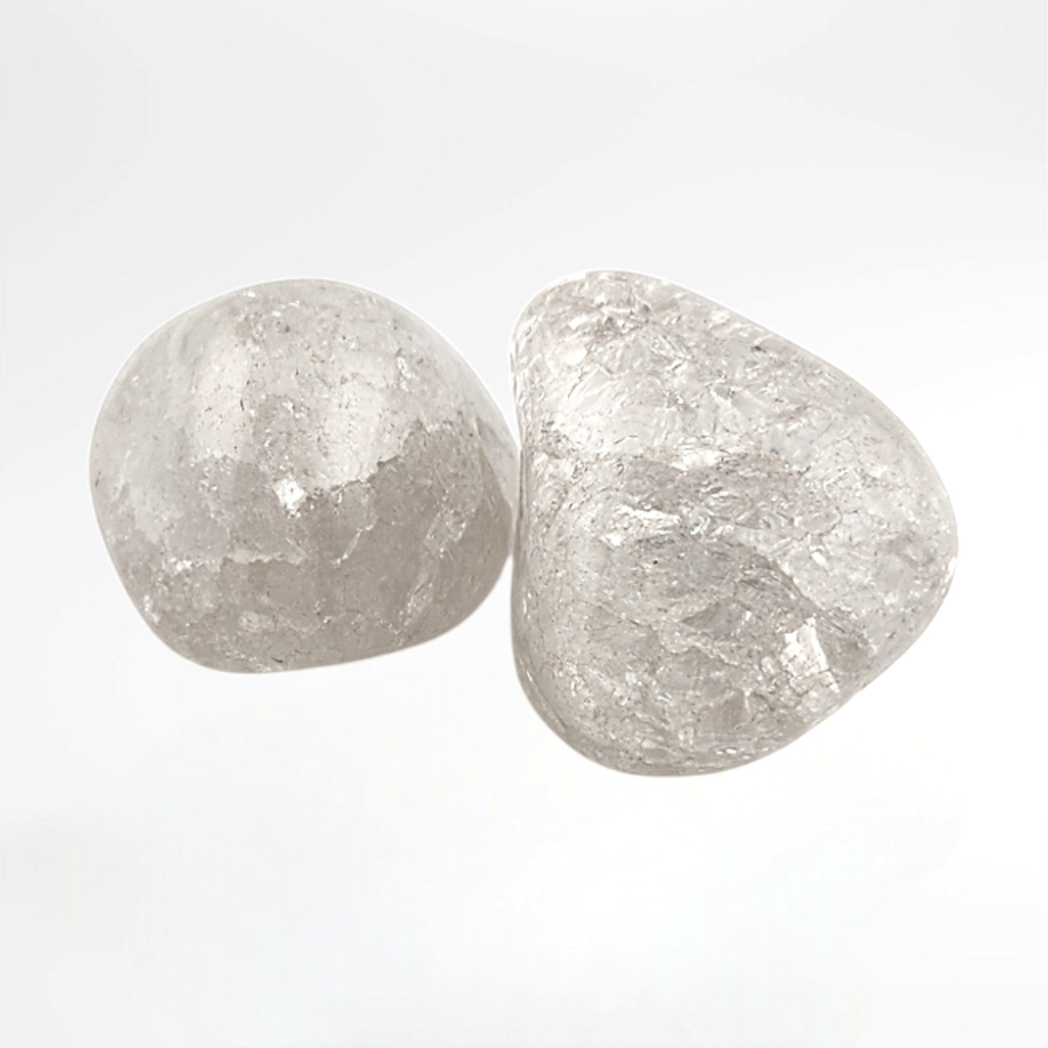 Clear Crackle Quartz Tumble