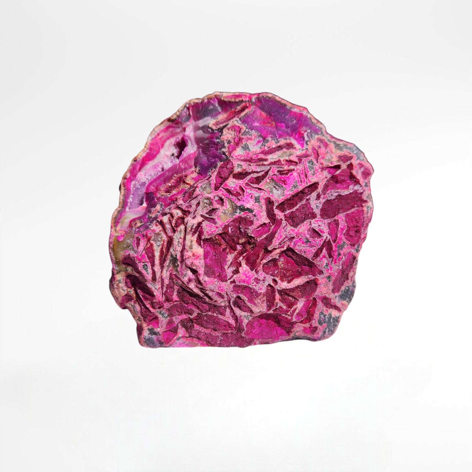 Pink Dyed Polished Agate Geodes