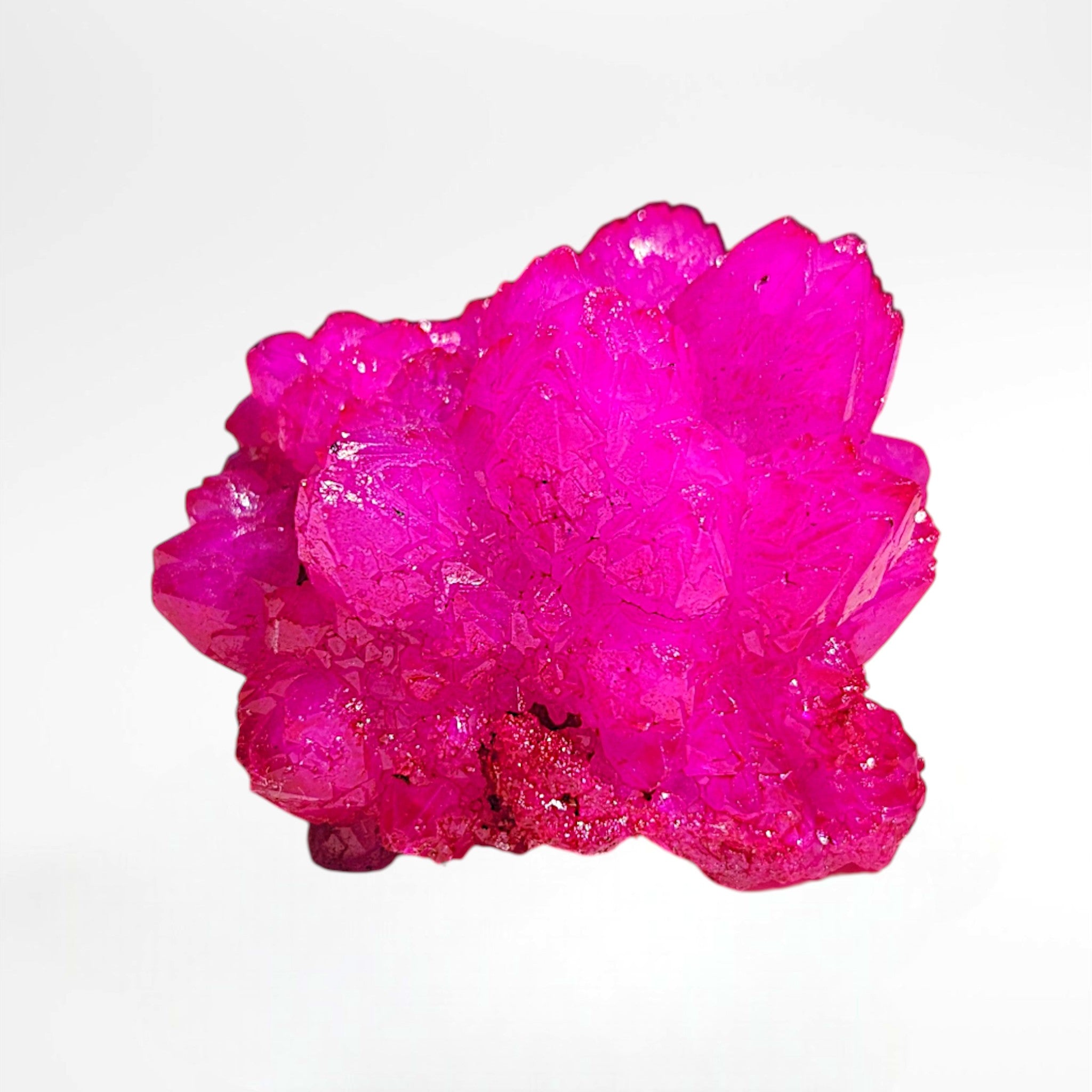 Pink Dyed Quartz Cluster