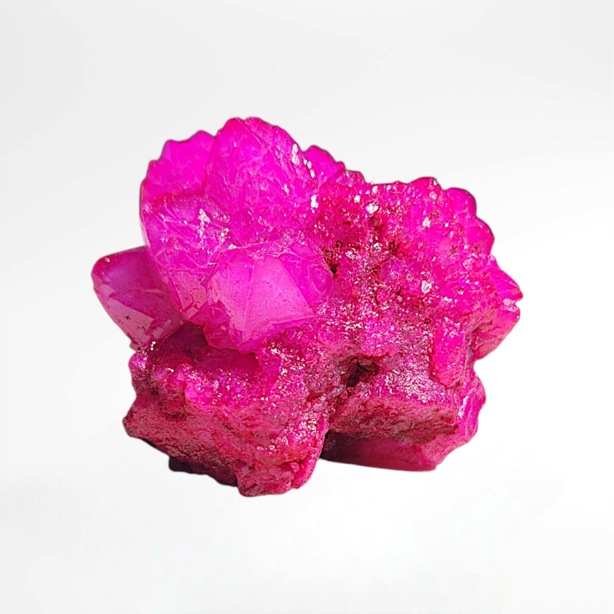 Pink Dyed Quartz Cluster