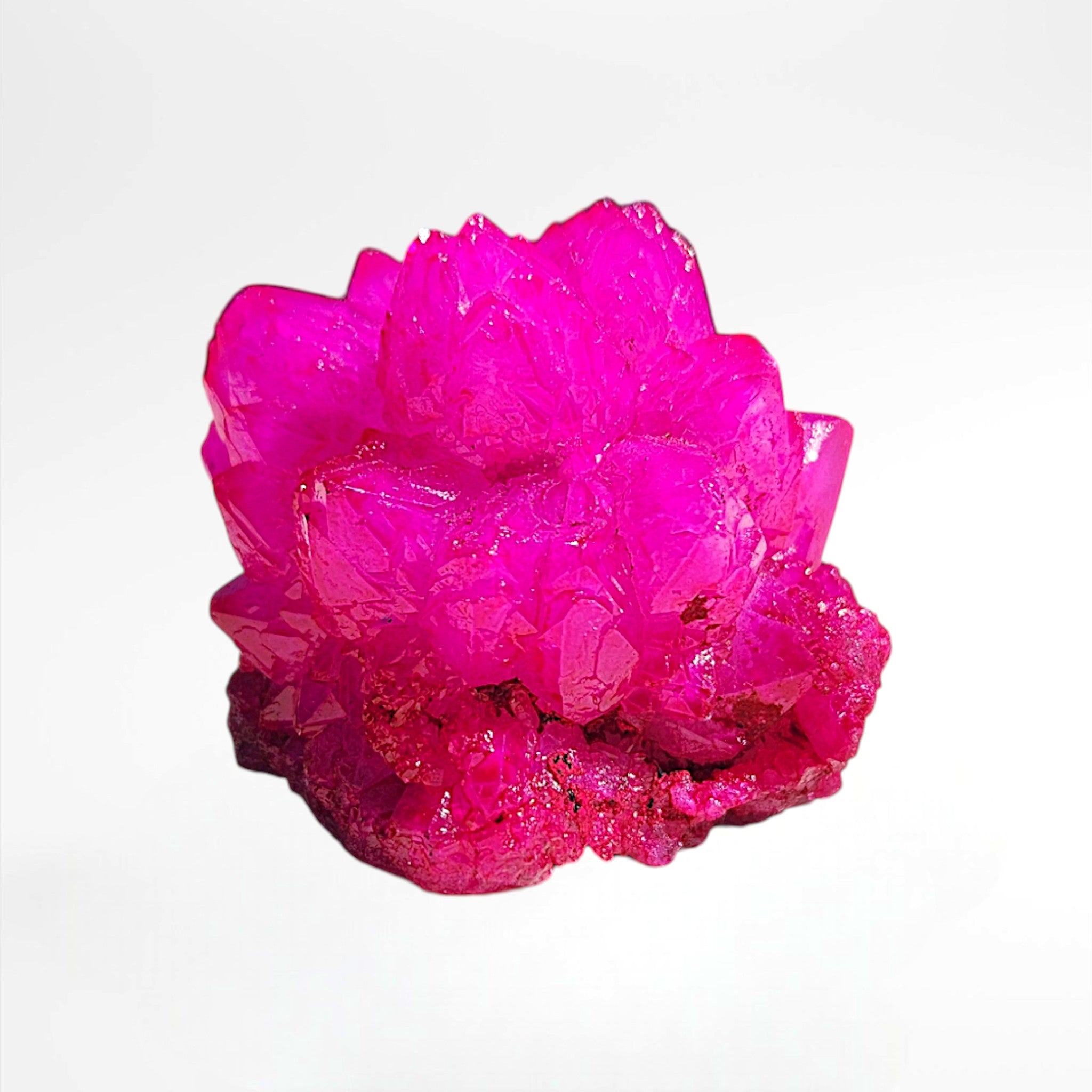 Pink Dyed Quartz Cluster
