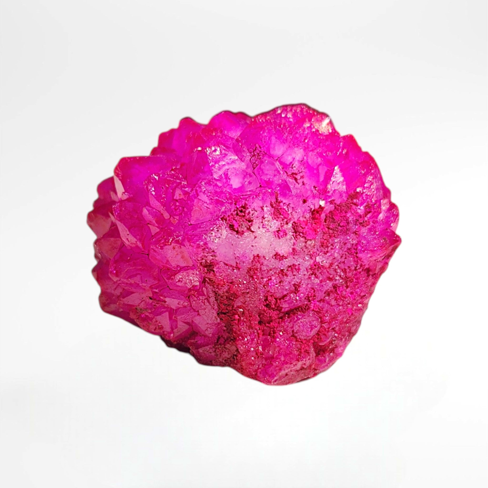 Pink Dyed Quartz Cluster
