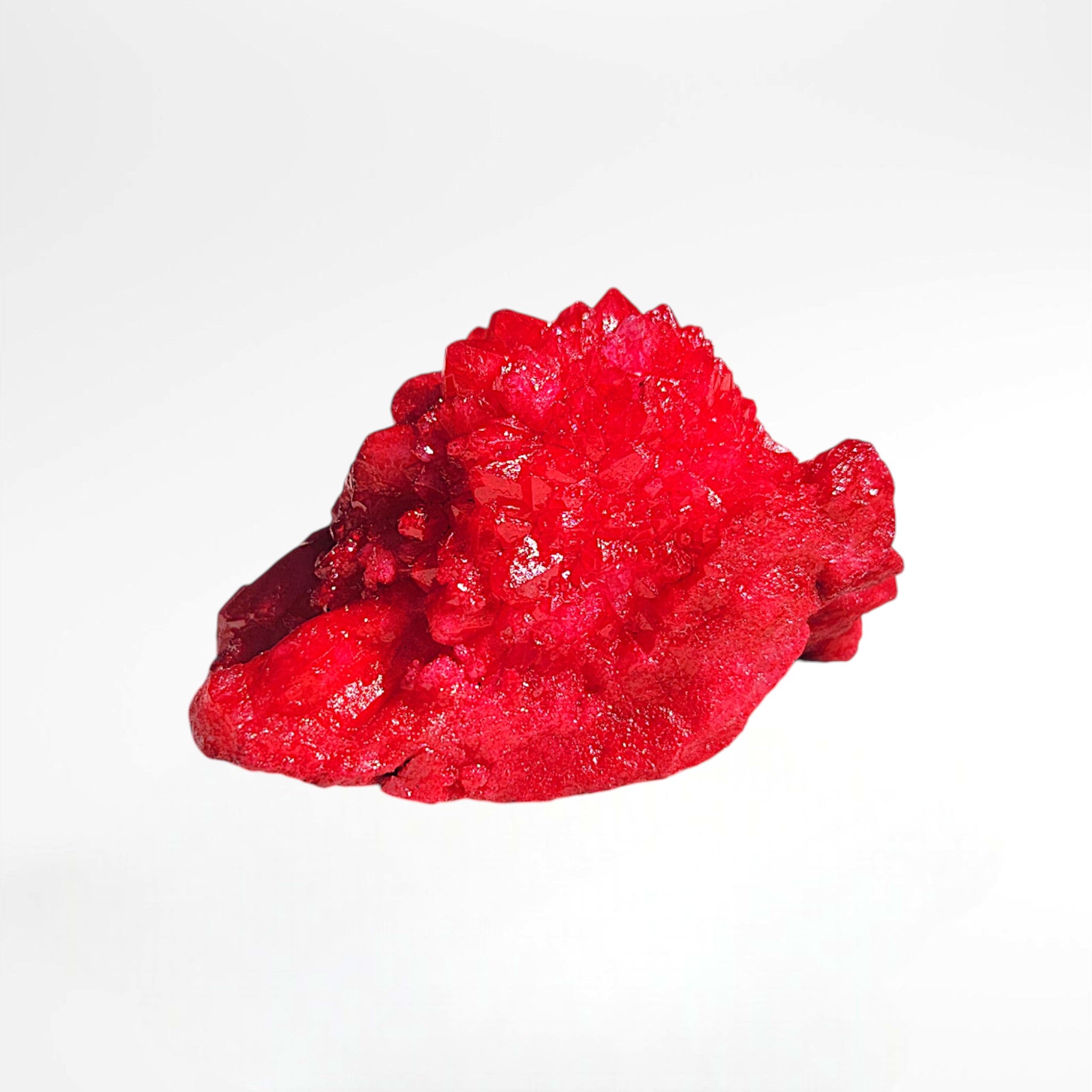 Red Dyed Quartz Cluster