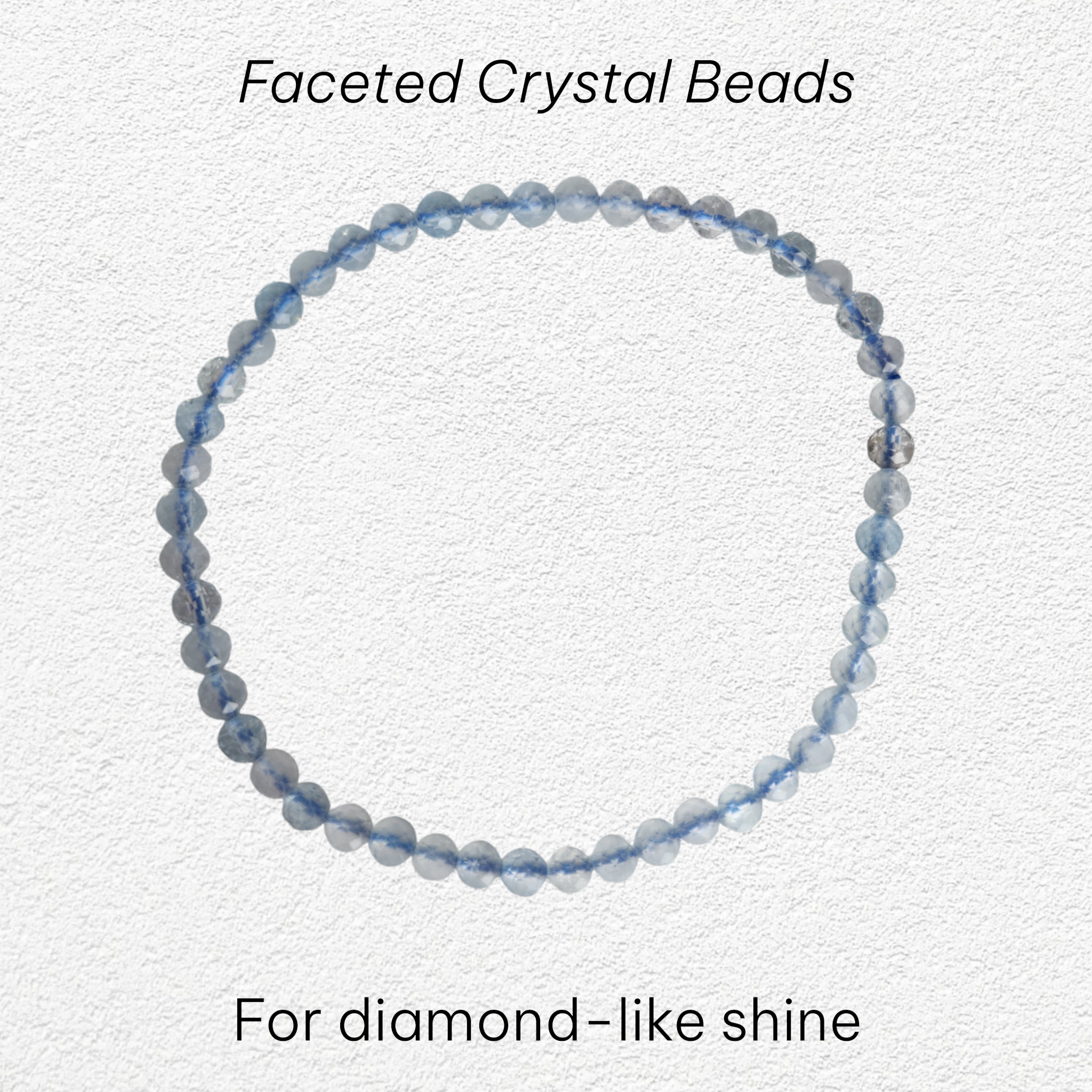 Aquamarine Bracelet - 4mm faceted bead