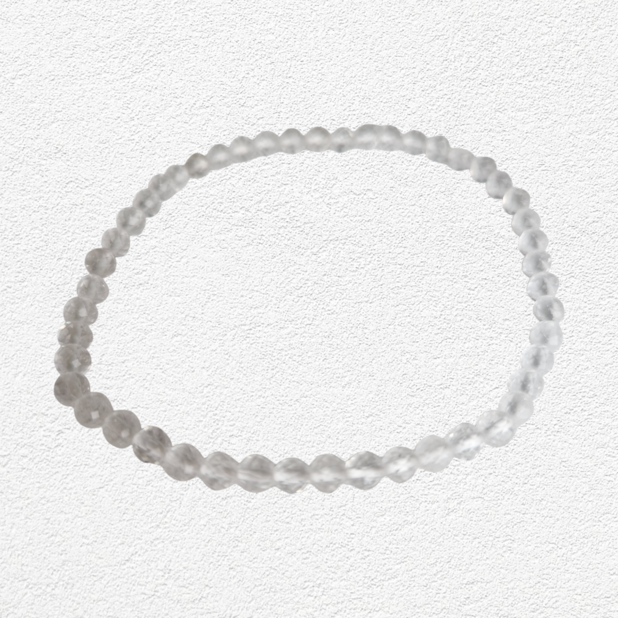 Clear Quartz Bracelet - 4mm faceted bead