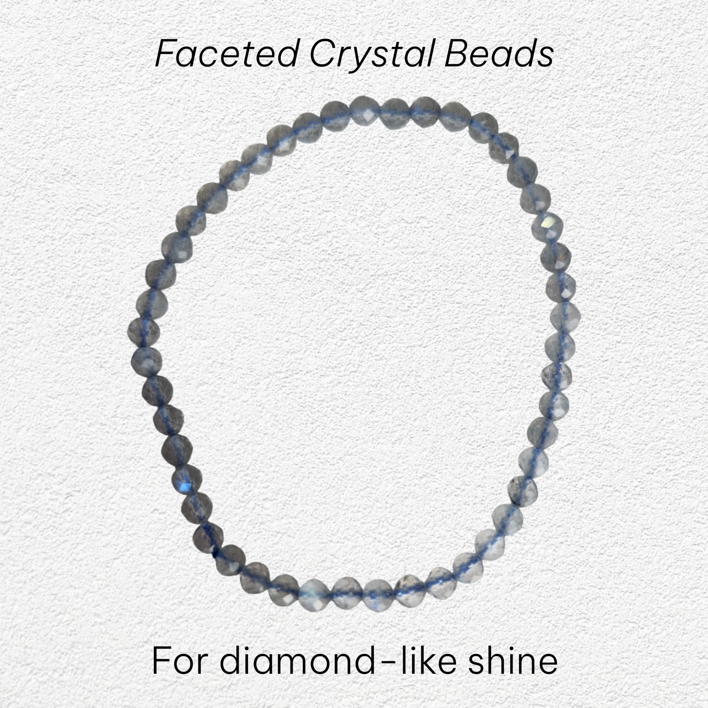 Labradorite Bracelet - 4mm faceted bead
