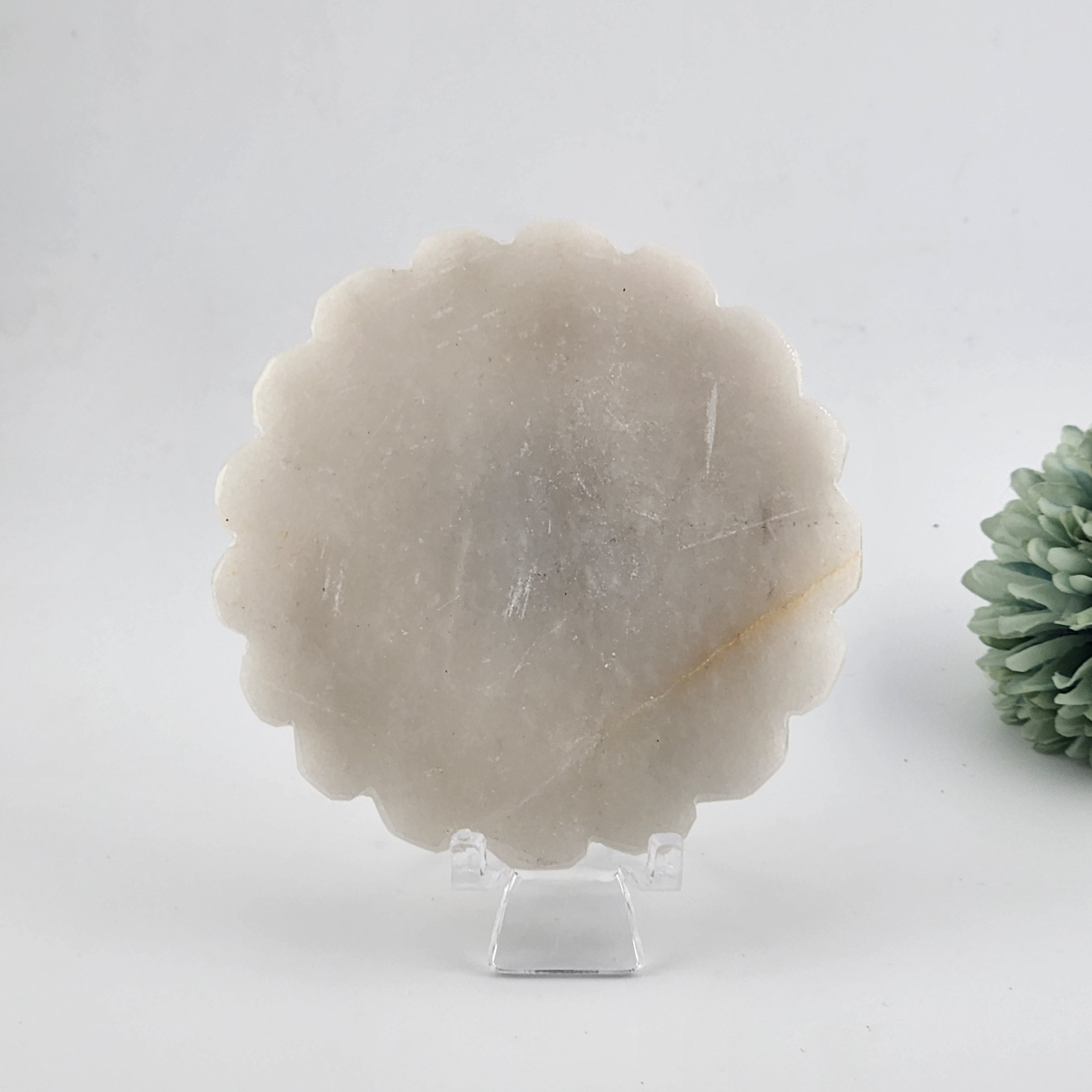 White Calcite Sunflower