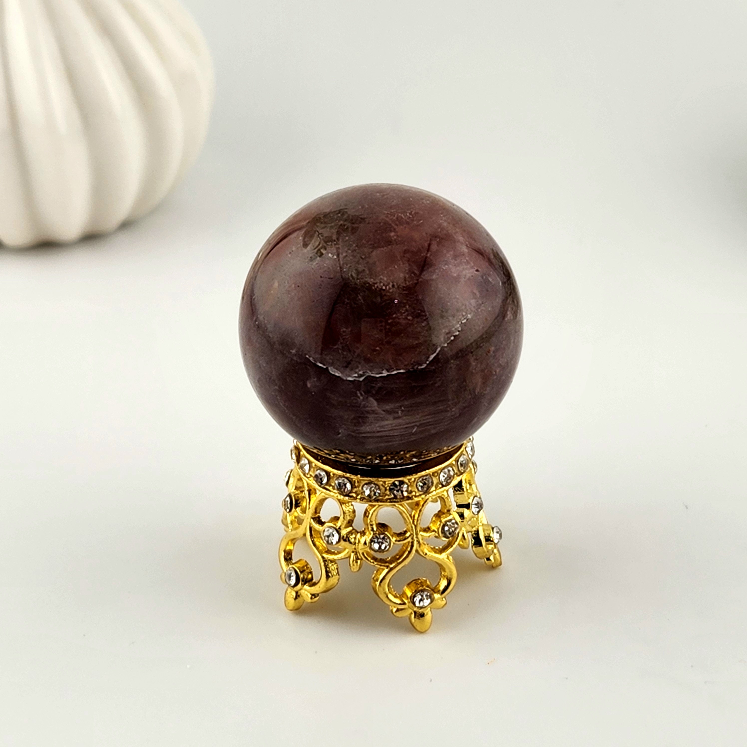 Gold Crown Sphere Stand (With Rhinestones)