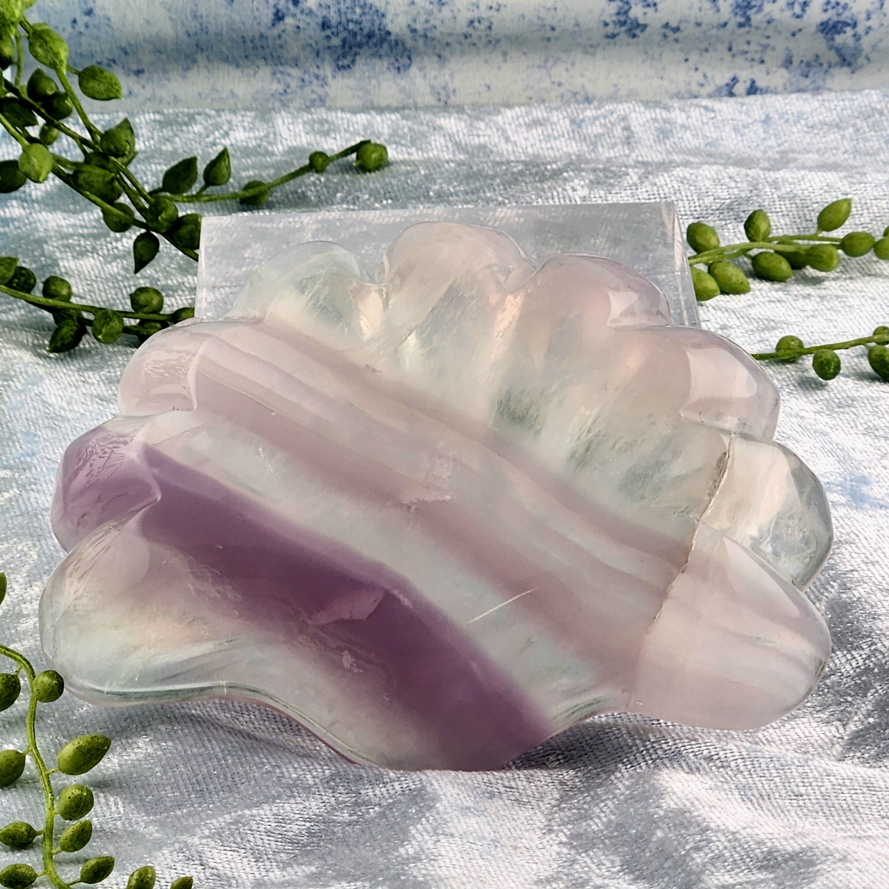 Purple Fluorite Shell Bowl