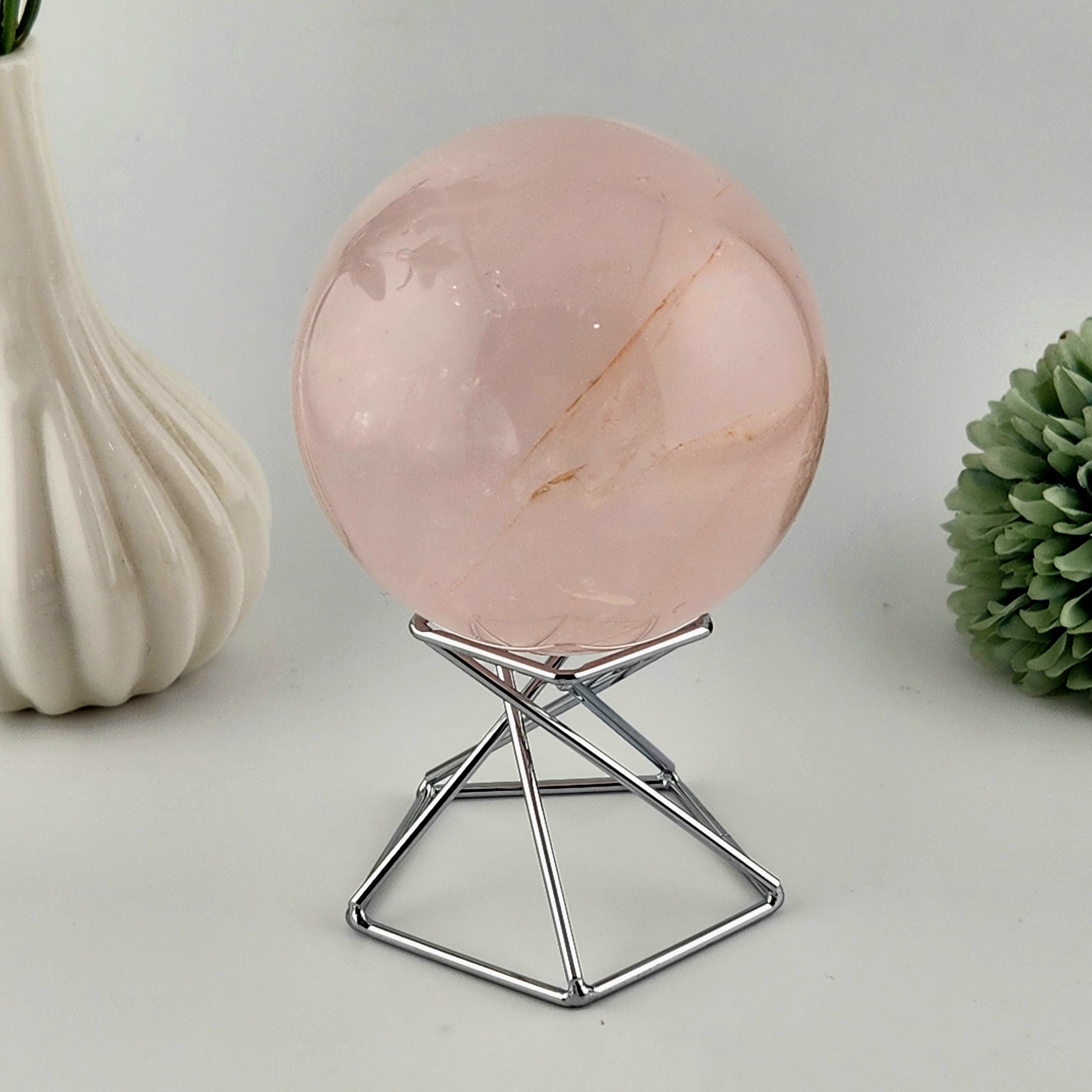 Silver Geometric Sphere Stand