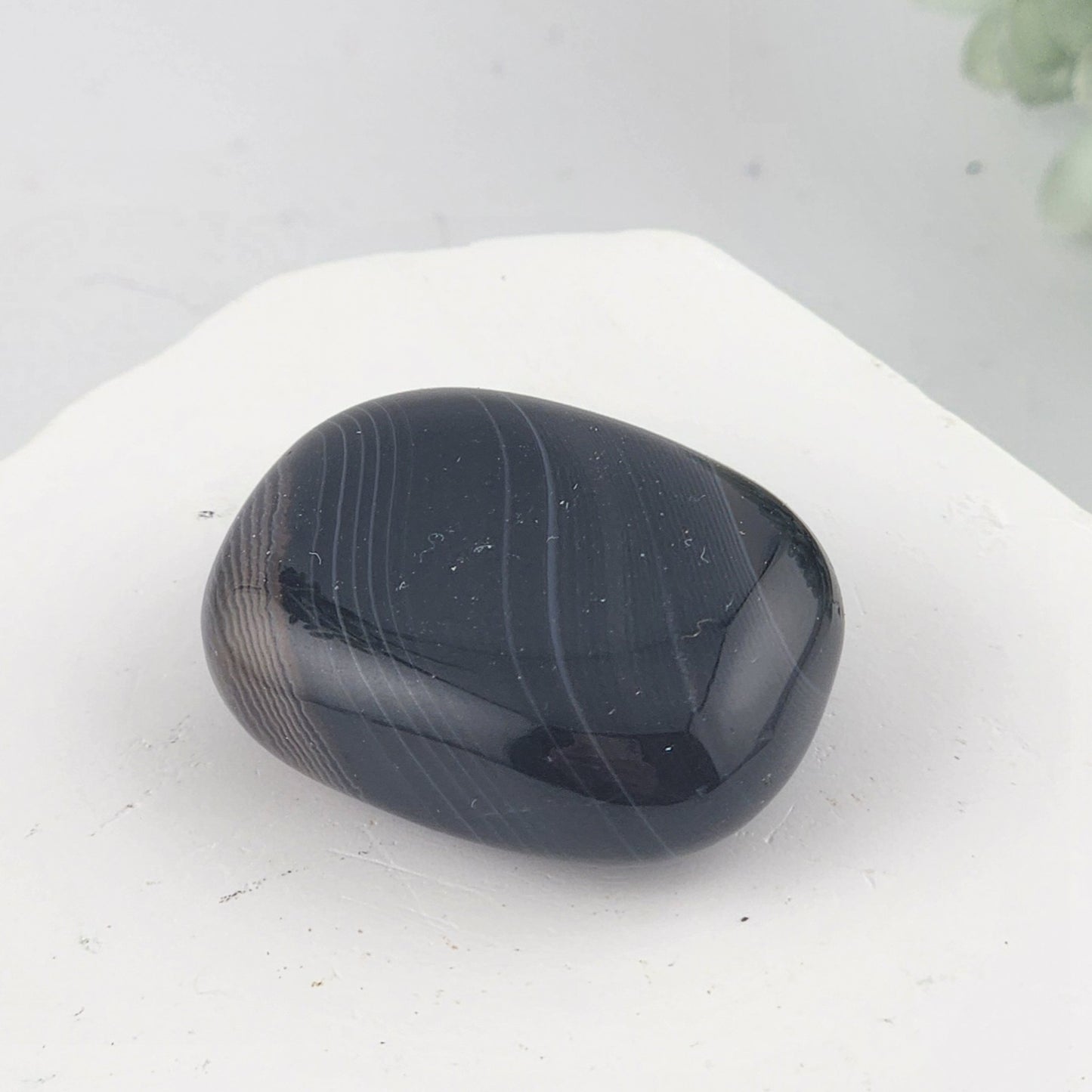 Black Agate Mini Flatstone