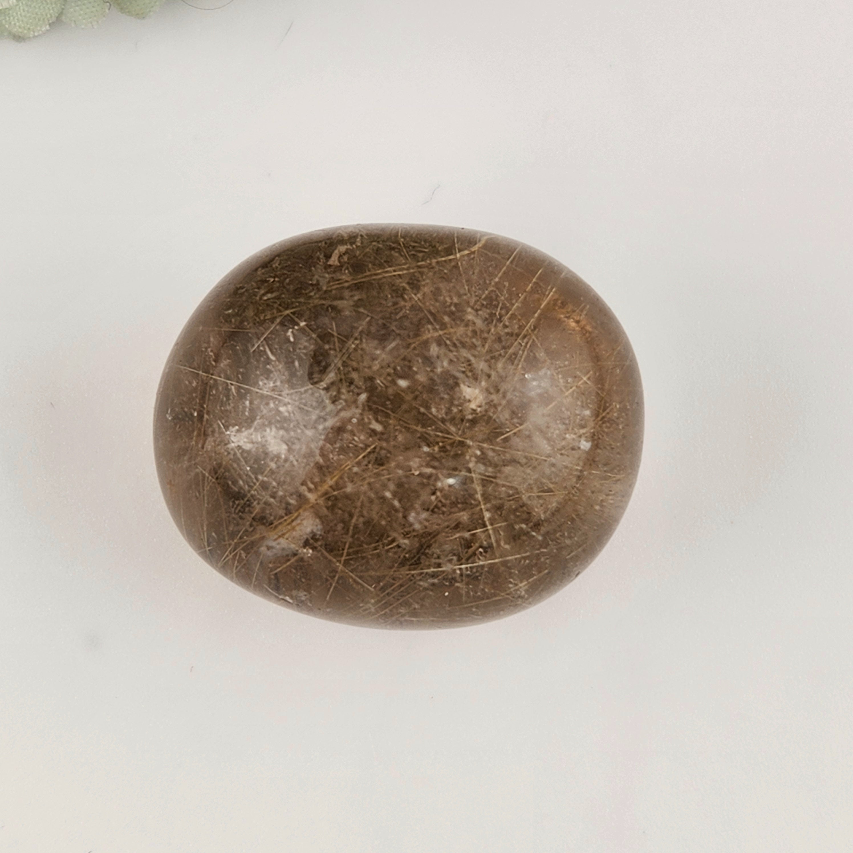 Gold Rutilated Smokey Quartz Tumble