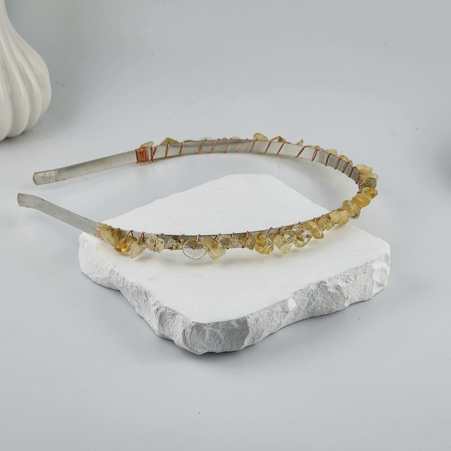 Citrine Crystal Chip Headband