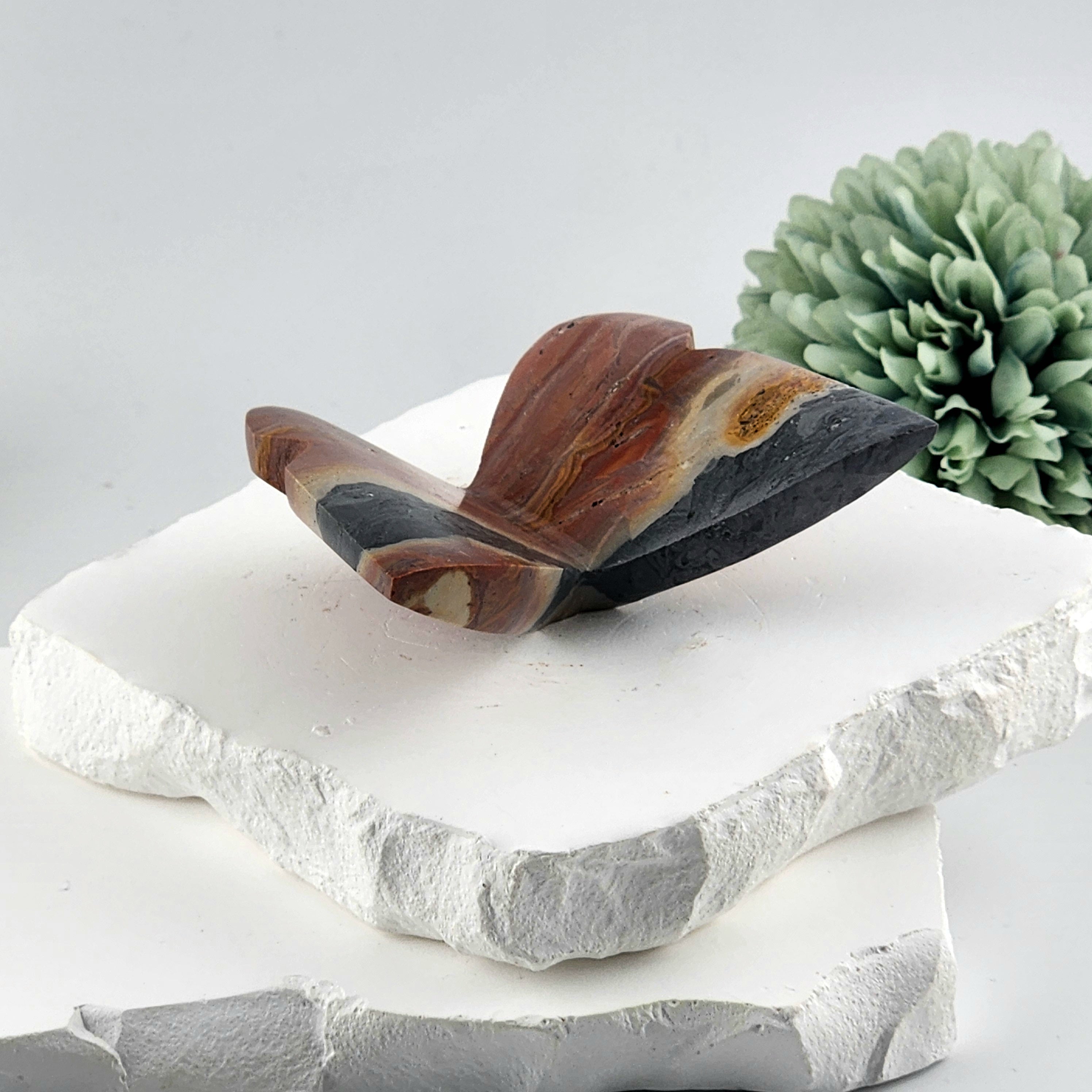 Polychrome Jasper 3D Butterfly