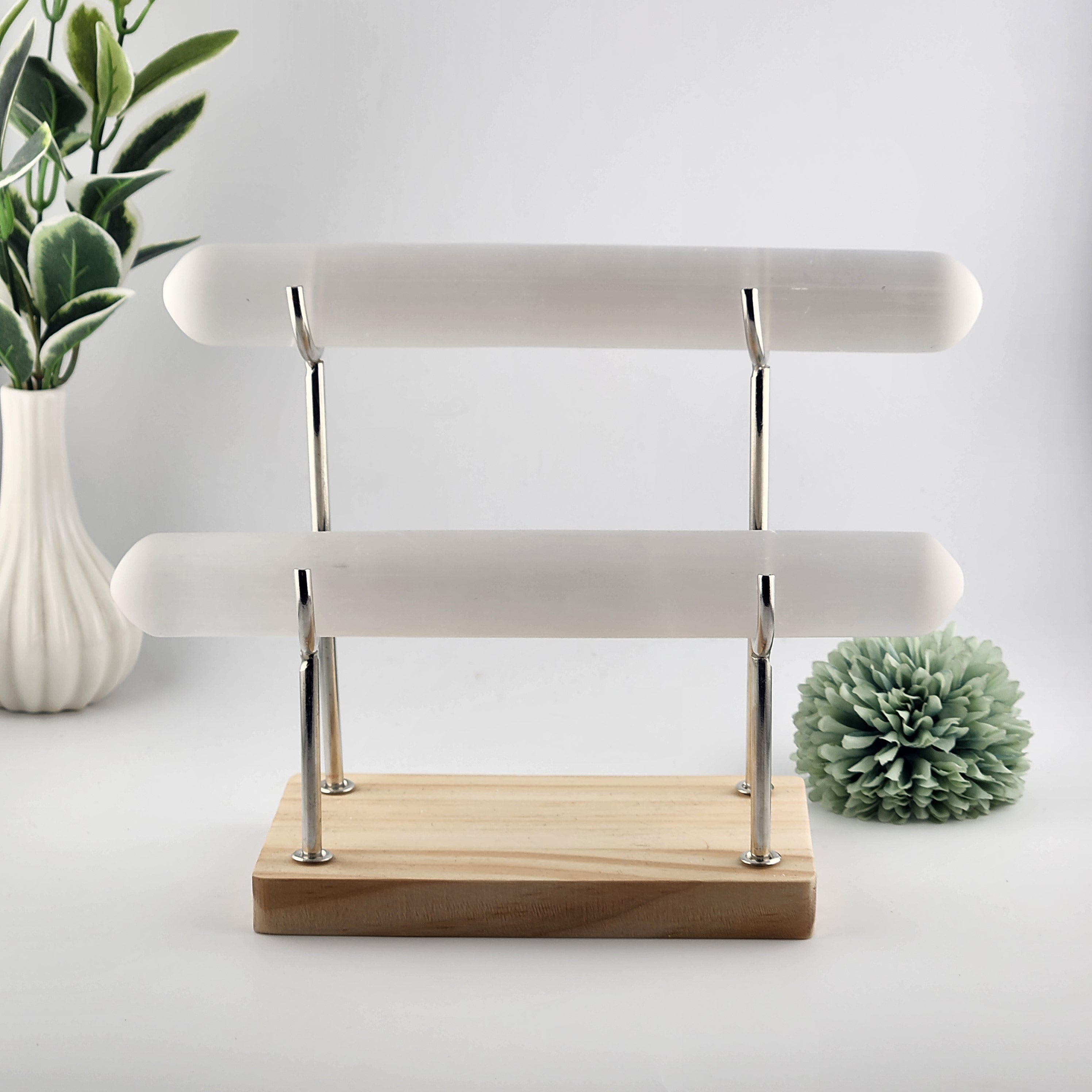 Selenite Bracelet Holder - Double