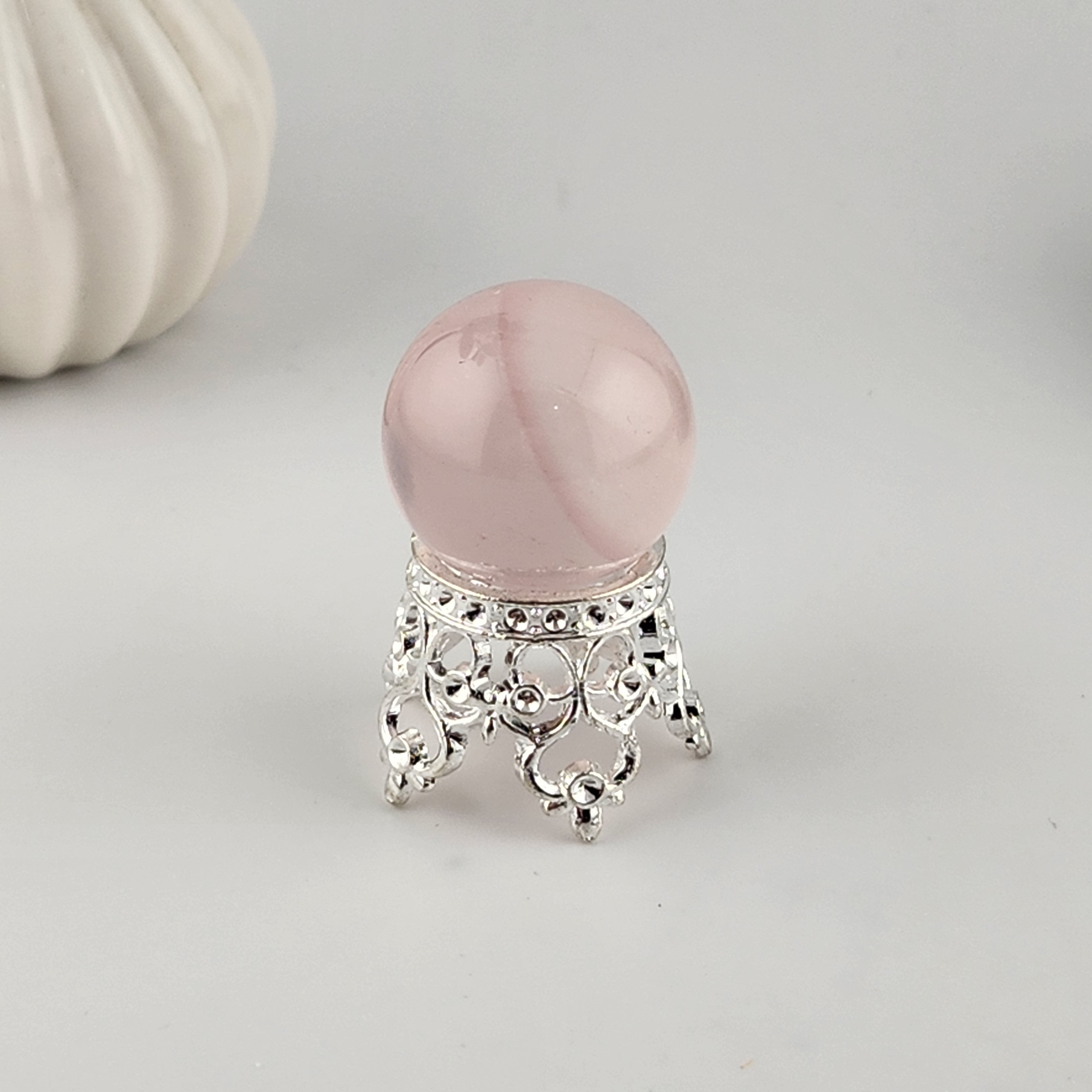 Silver Crown Sphere Stand (Without Rhinestones)