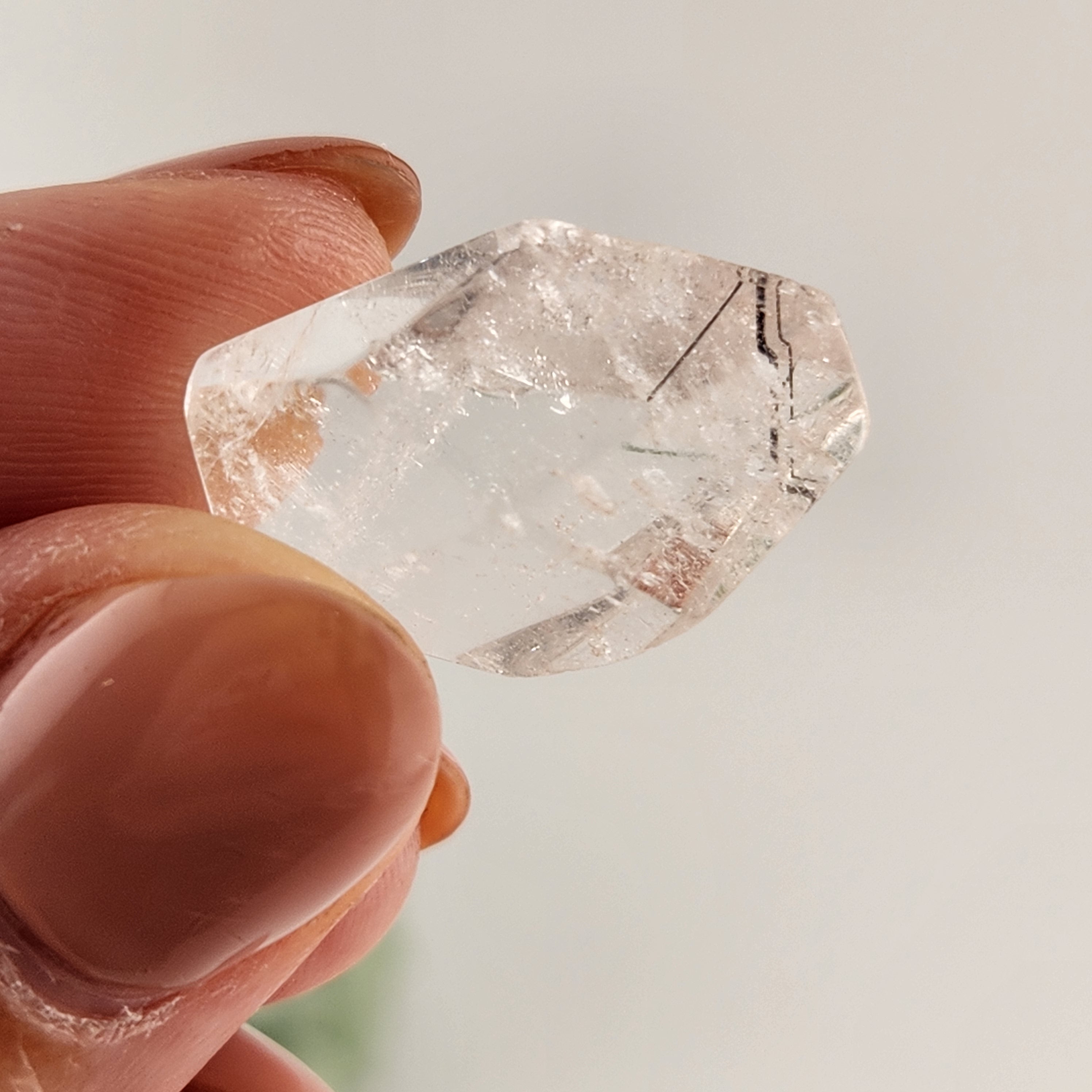 Black Rutile/Tourmaline In Quartz Mini Freeform