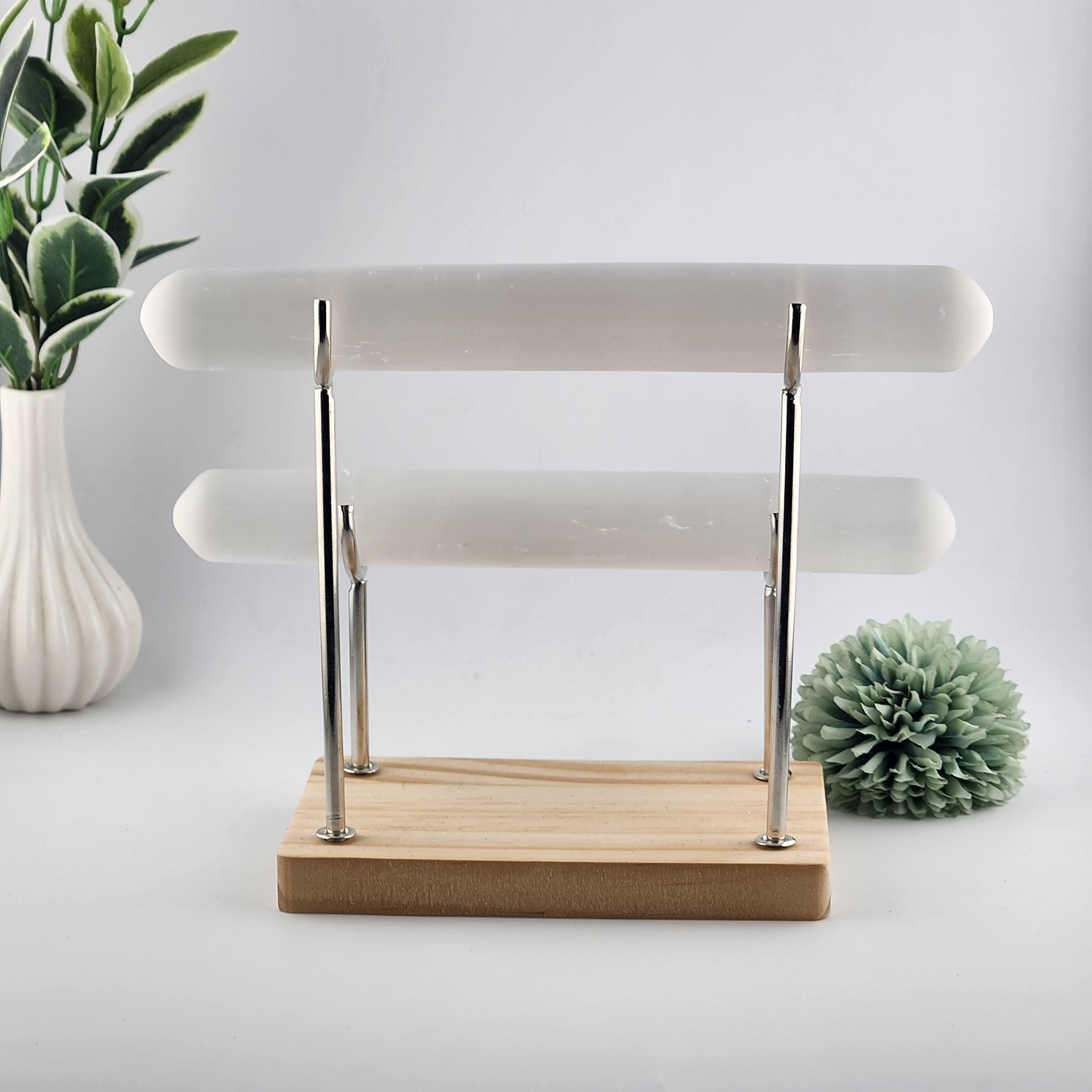 Selenite Bracelet Holder - Double