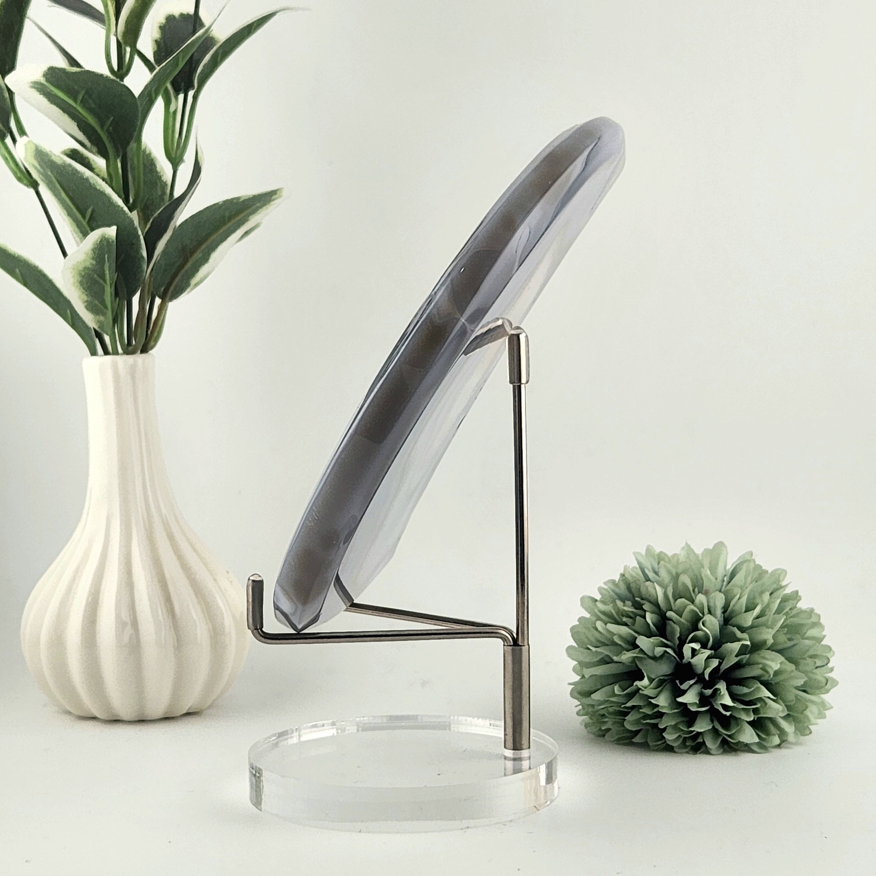 Druzy Agate Moon *Misfit - Scratch Marks In Polish*