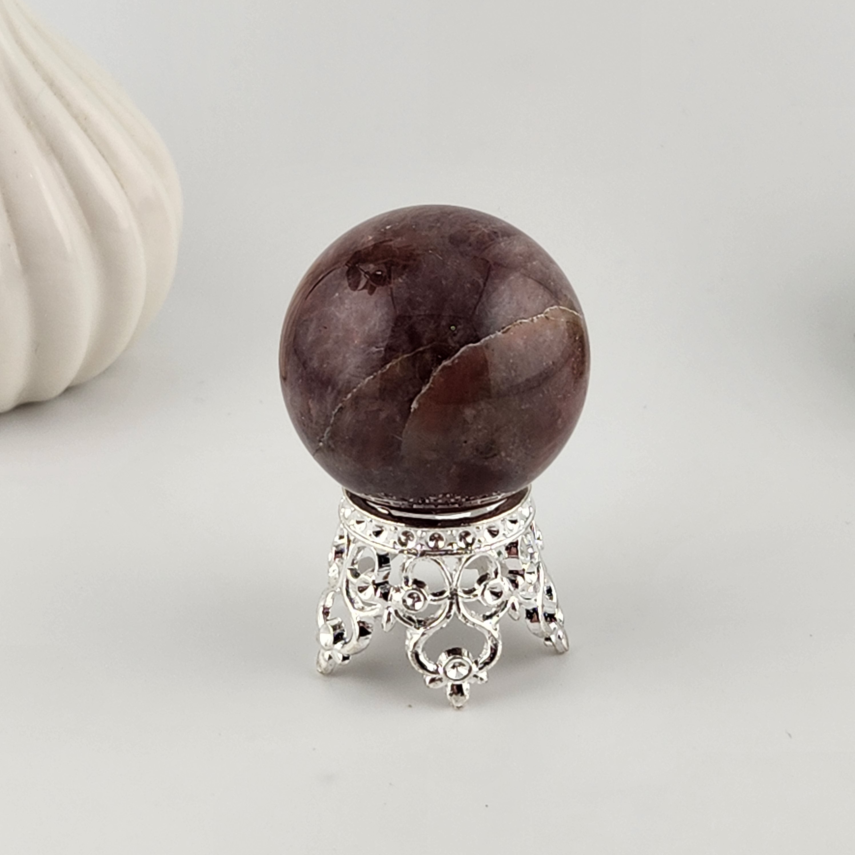 Silver Crown Sphere Stand (Without Rhinestones)