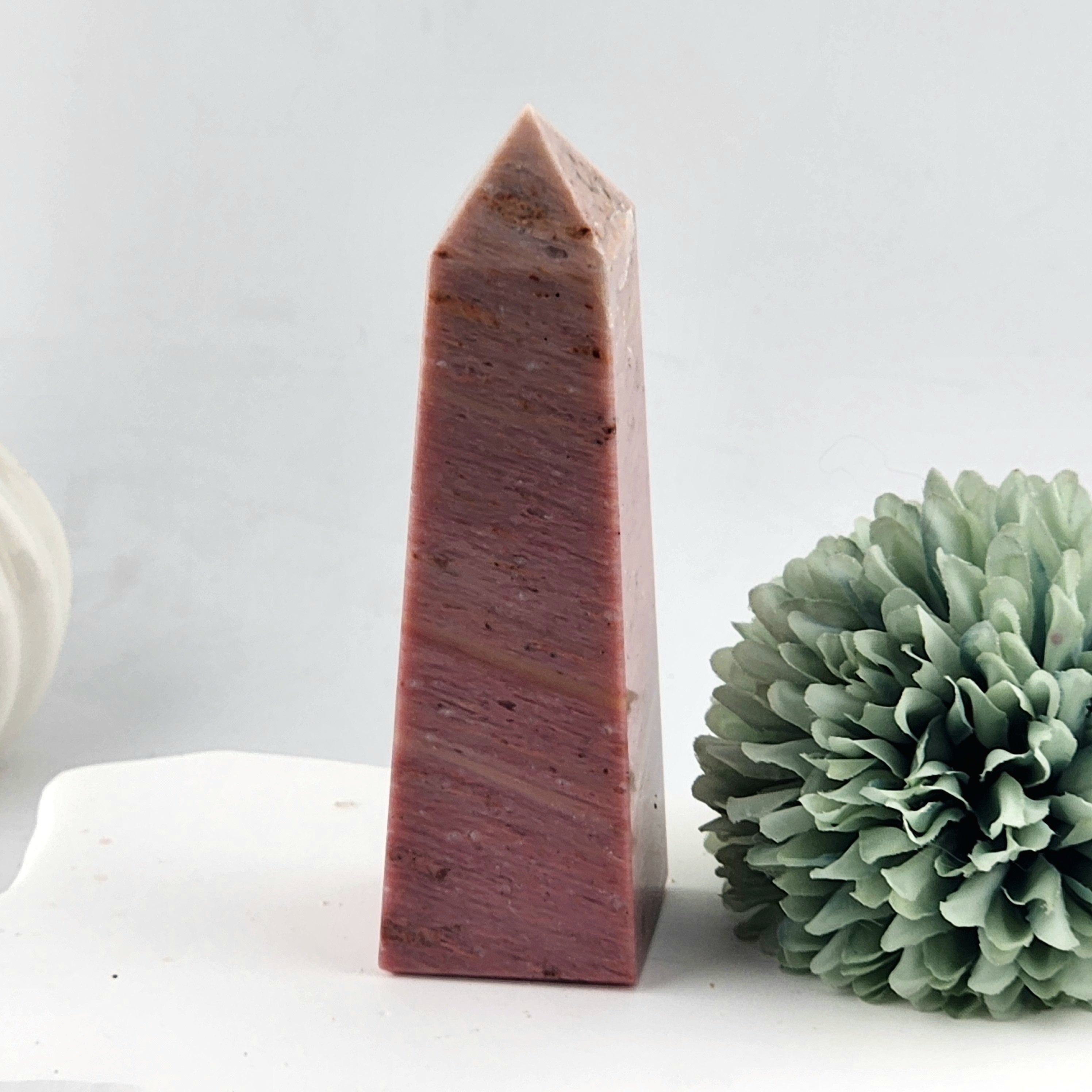 Pink Petrified Wood Obelisk
