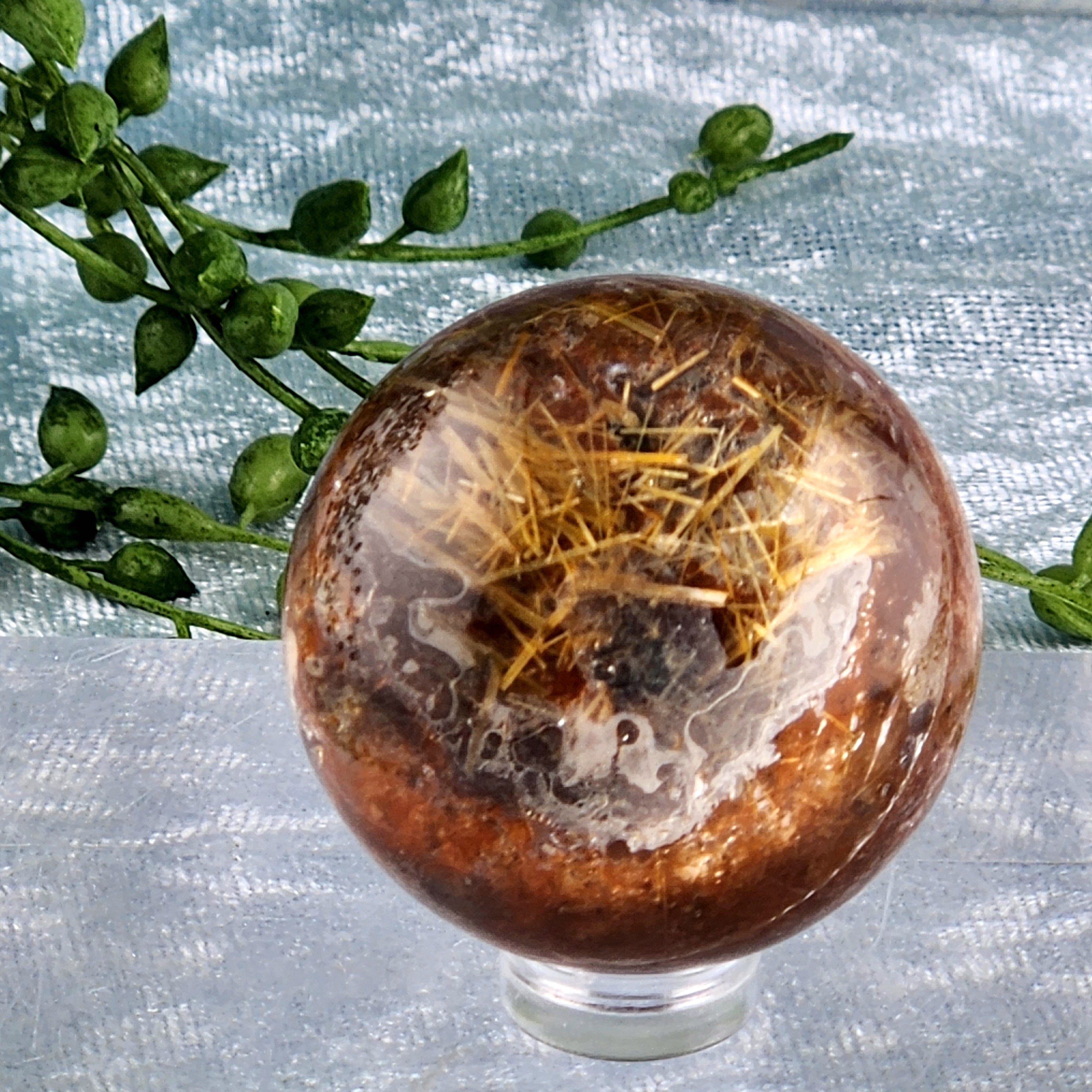 Gold Rutile Sphere