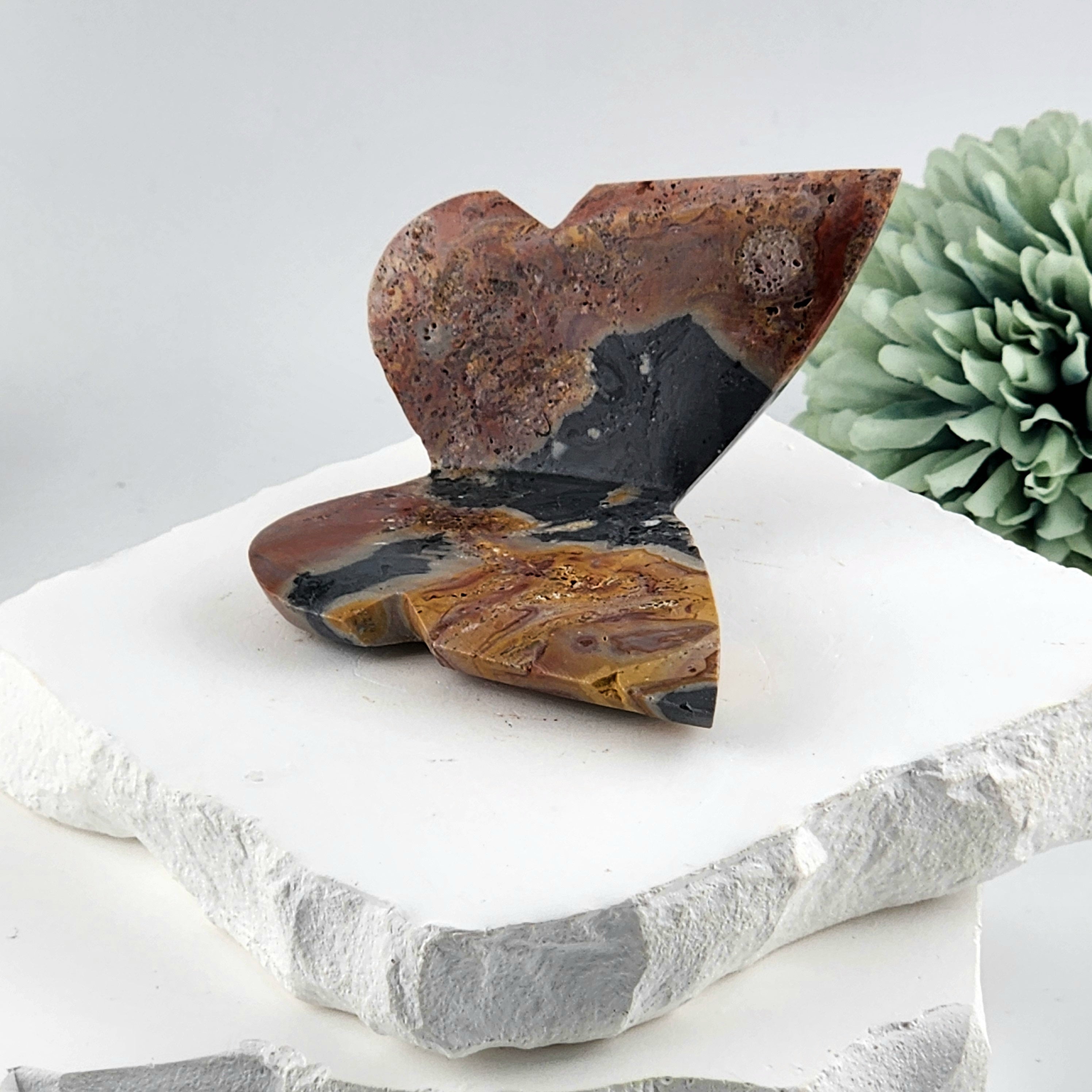 Polychrome Jasper 3D Butterfly