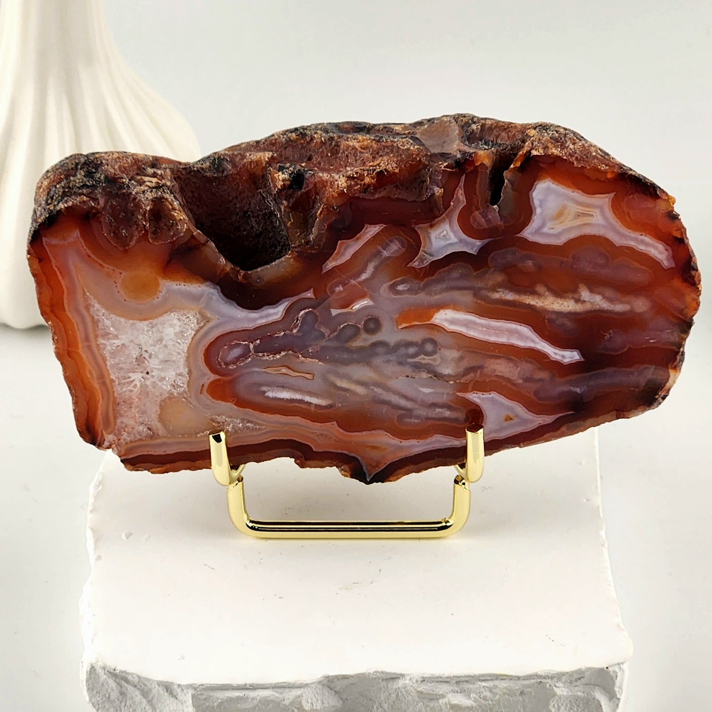 Carnelian - Red Agate Polished Geode