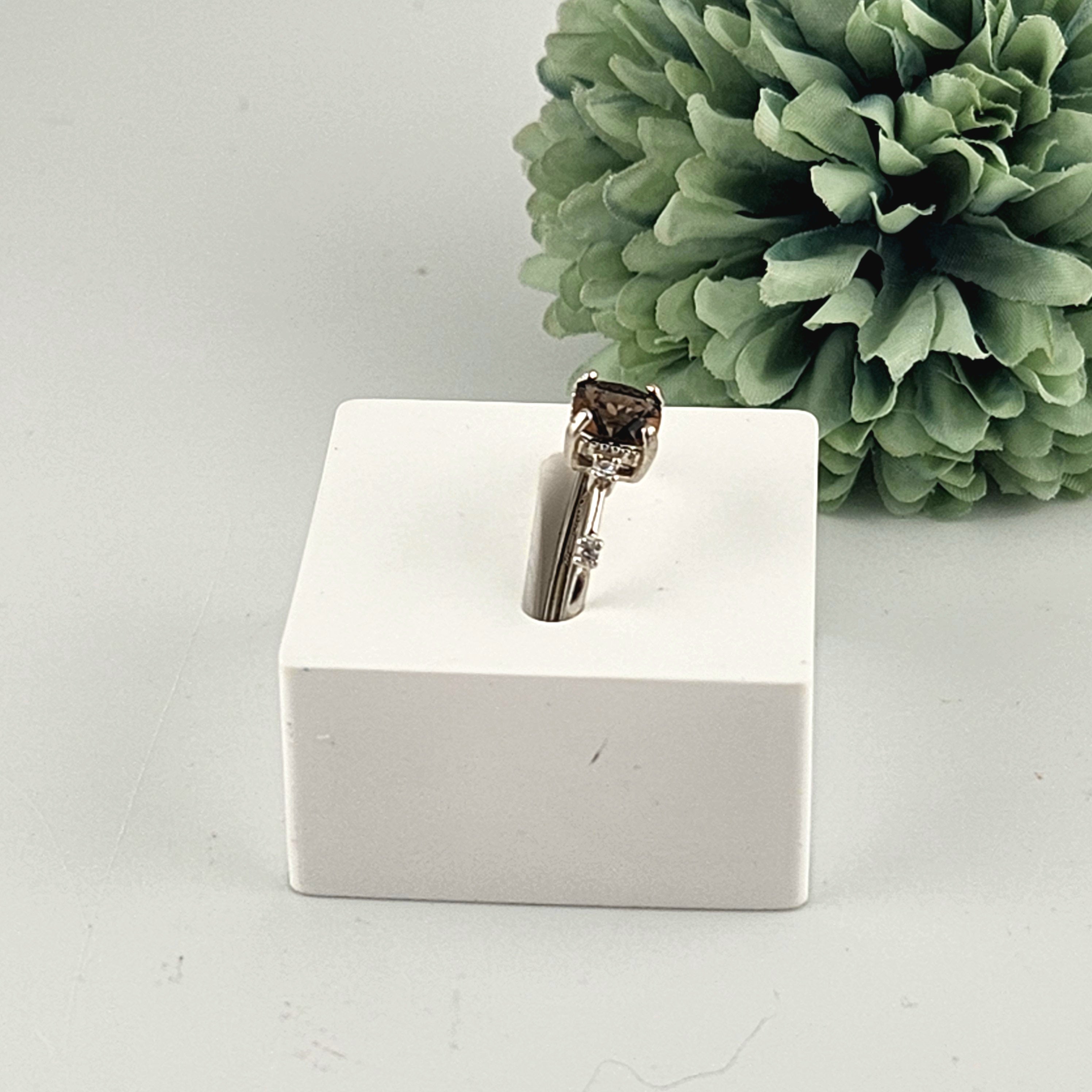 Smokey Quartz Ring - S925 Adjustable