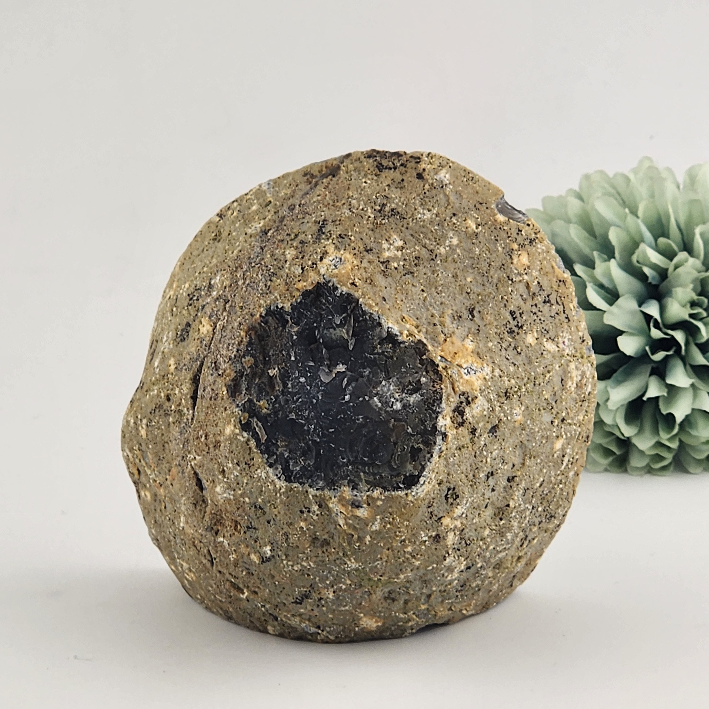 Dark Blue Druzy Agate Geode