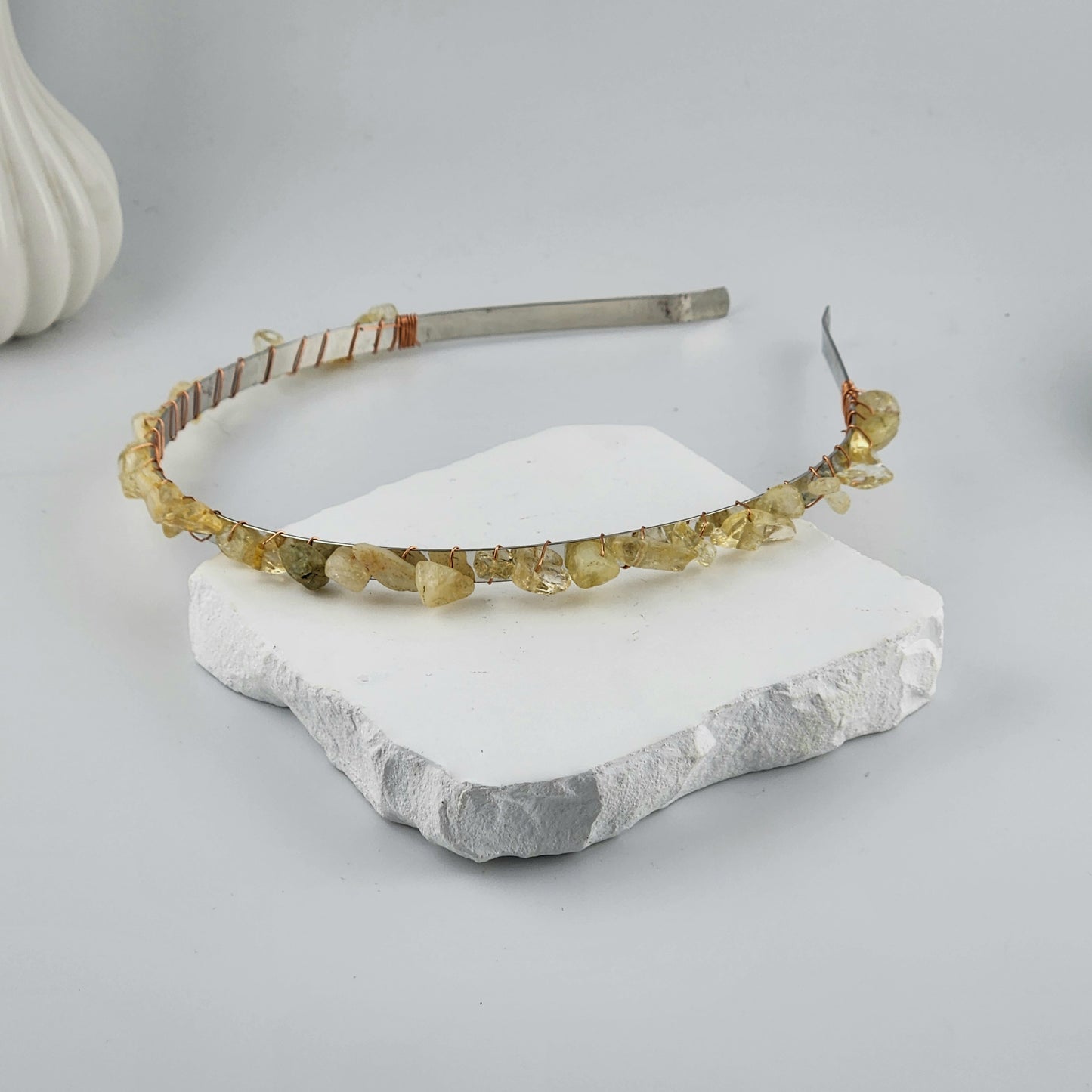 Citrine Crystal Chip Headband