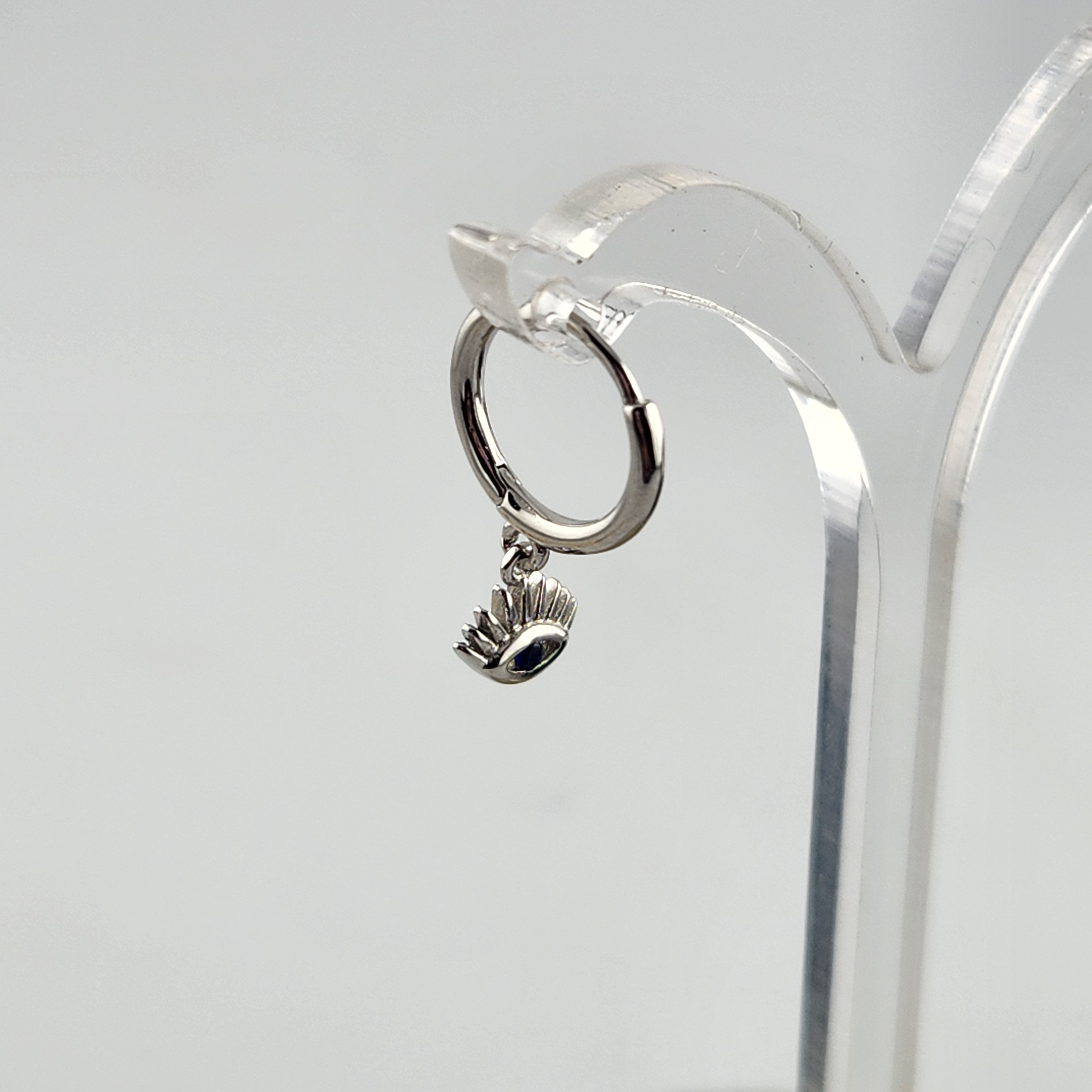 Evil Eye Drop Earrings - Silver S925