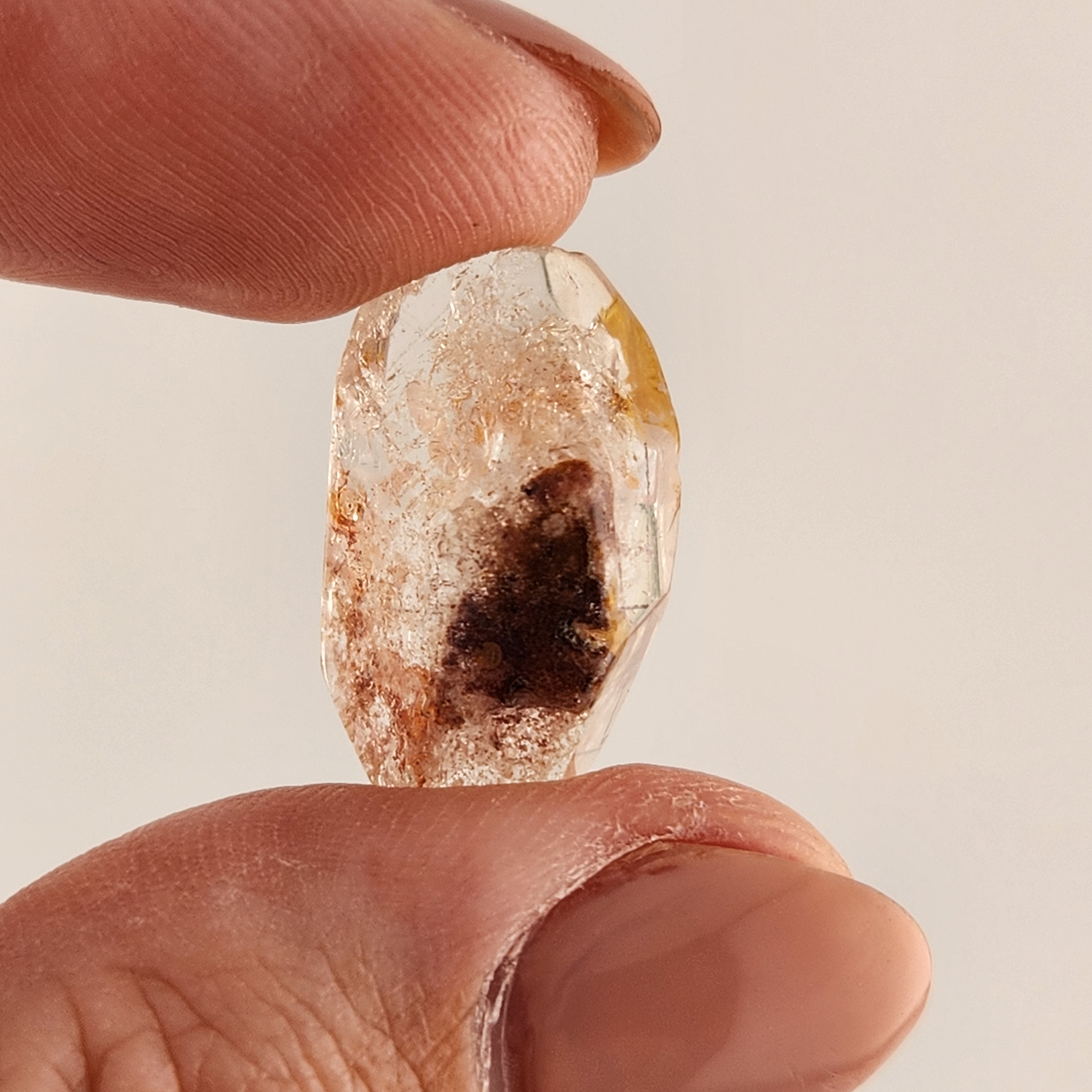 Mini Silver + Black Rutile Quartz Freeform