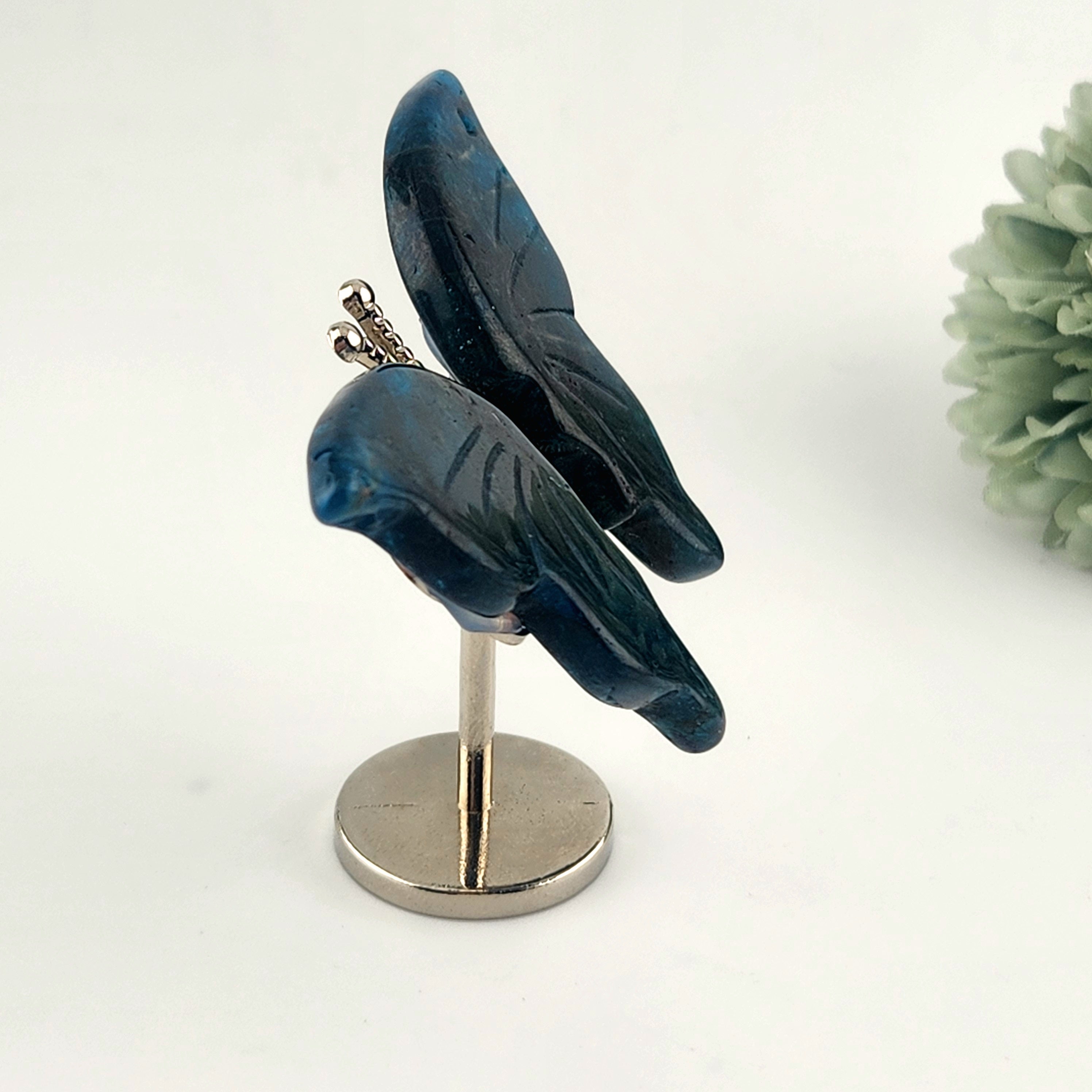 Blue Apatite Butterfly On Stand