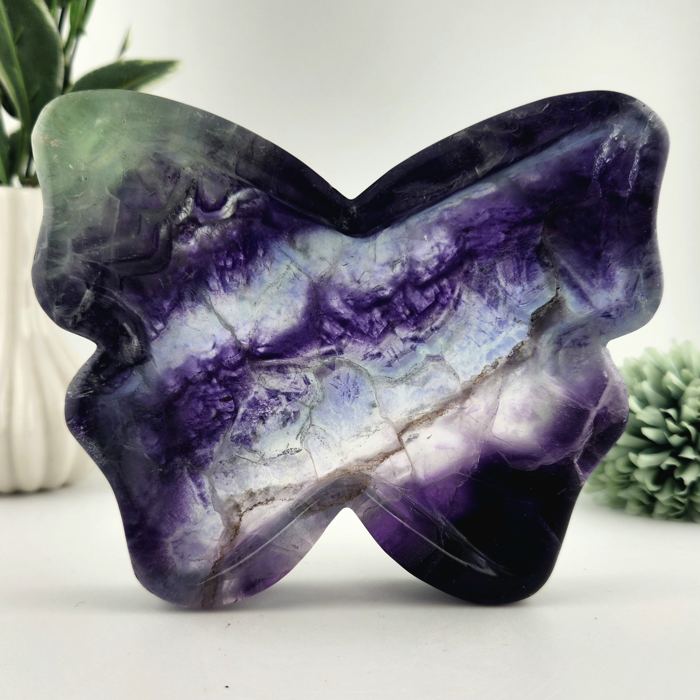 Fluorite Butterfly Bowl *Misfit - natural inclusions*