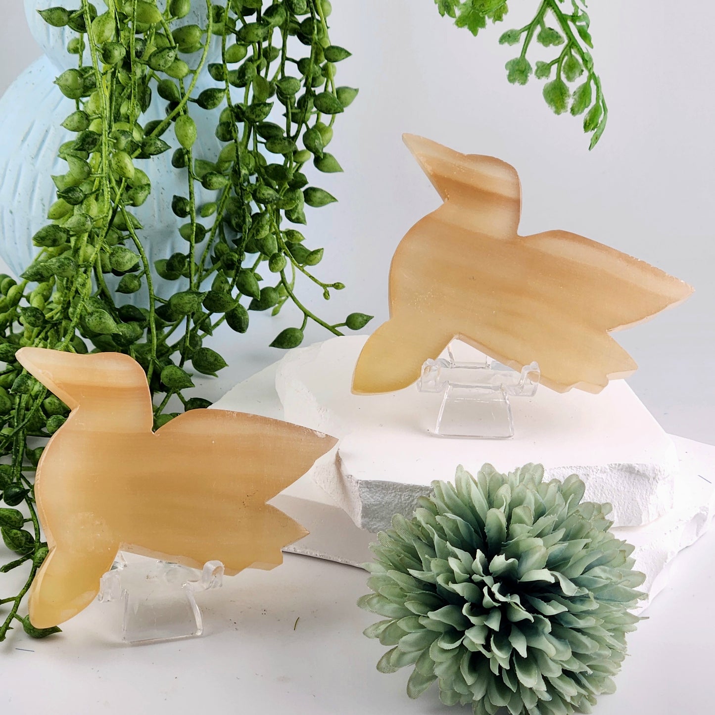 Honey Calcite Bird