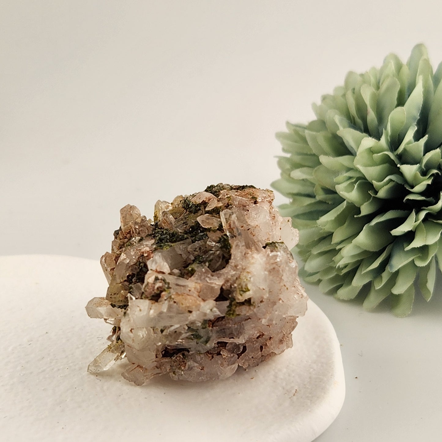 Epidote on Quartz